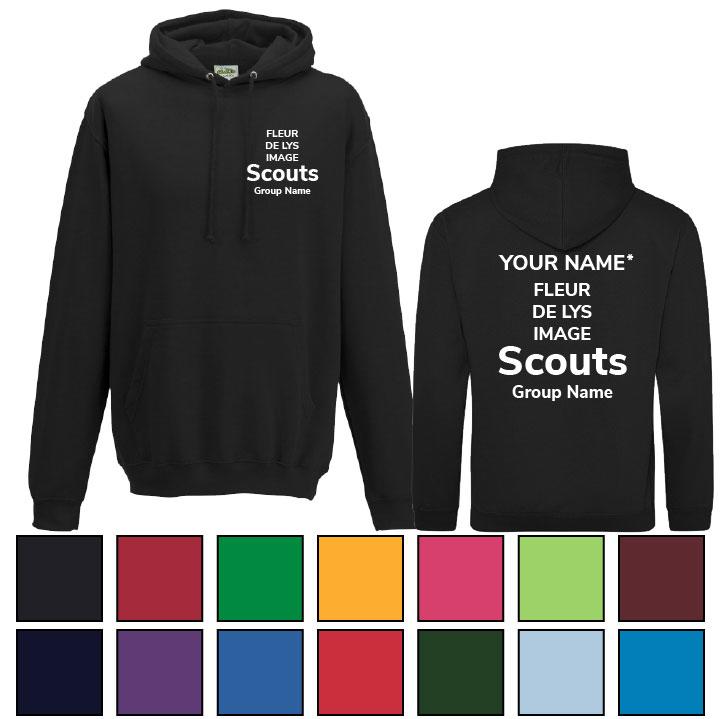 Personalised scout hoodies