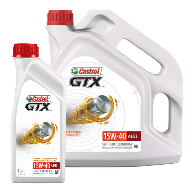 Castrol Gtx Motor Oil 15W-40 A3/B3 - Part Synthetic