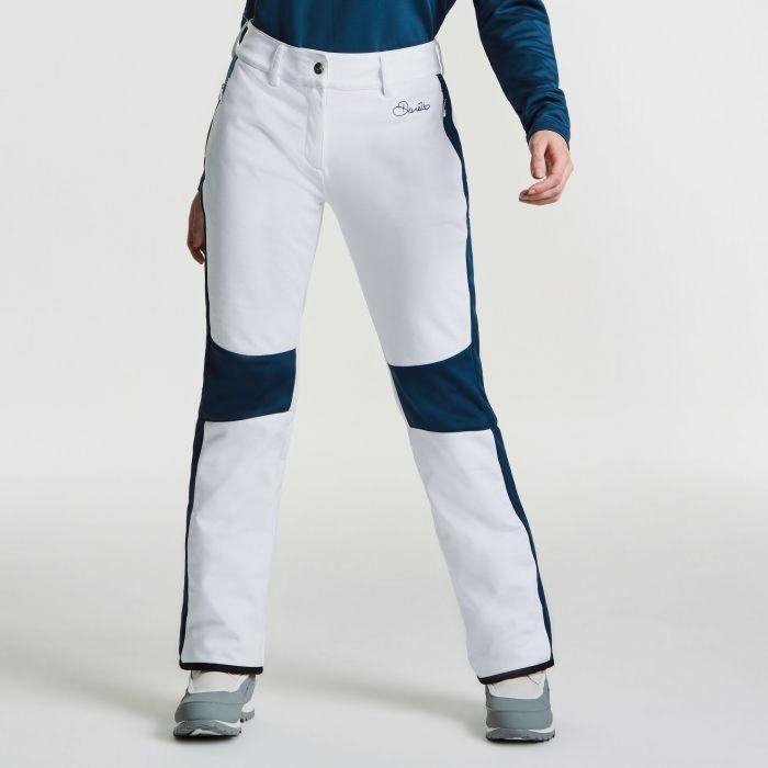 Dare 2B Women's Gilded Luxe Ski Pants White Blue Wing 