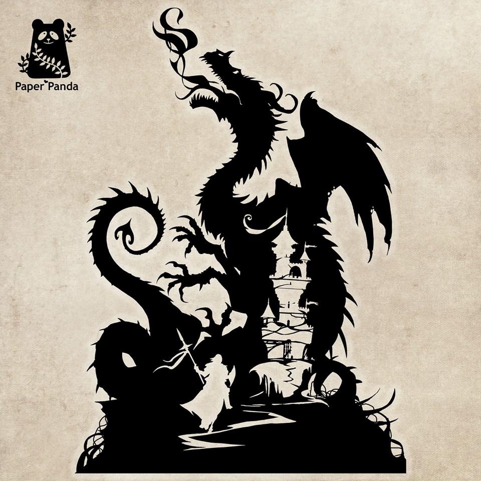 Papercut Diy Design Template Dragons Keep Personal Use A blog about paper cutting, inspired by the new forest, hampshire uk, hand drawn original papercut designs and paper cutting templates to cut your own. paper panda