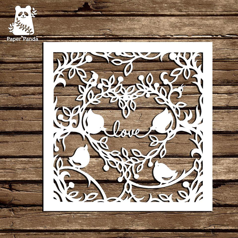 Papercut DIY Design Template 'Love Heart of Happiness' Personal Use