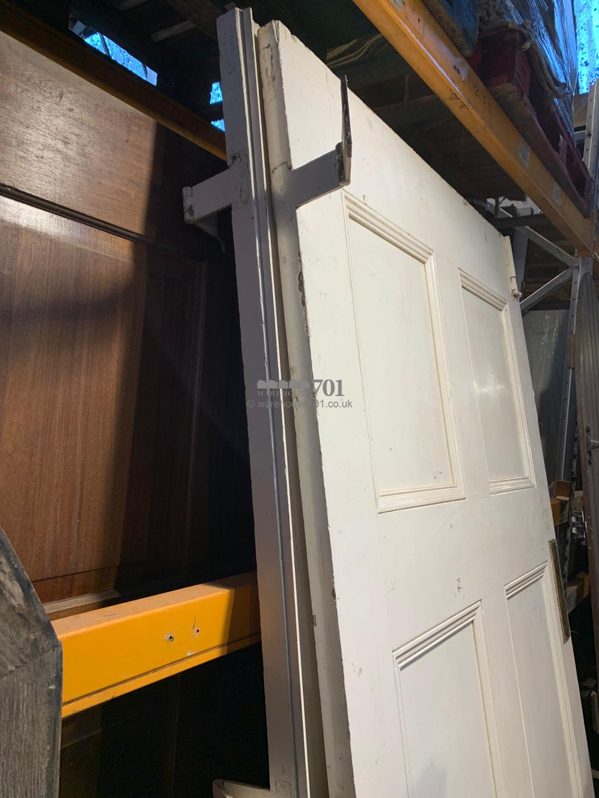 pair of large white doors