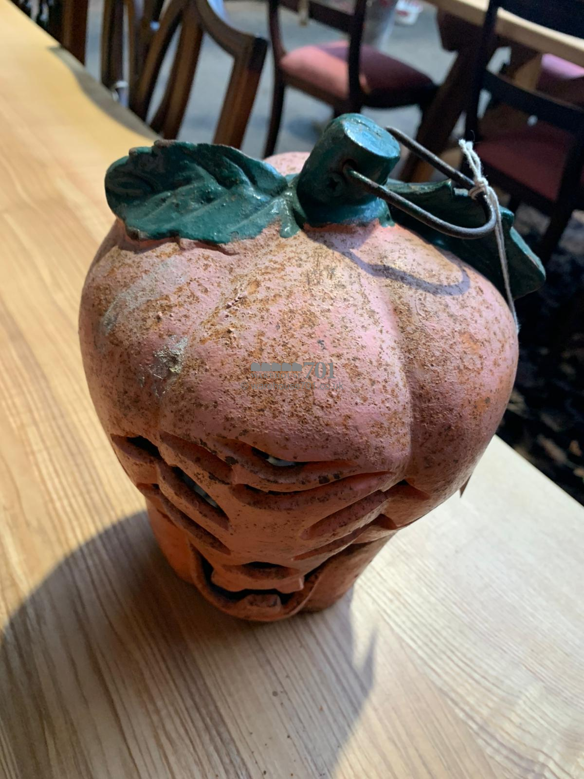 Antique iron halloween lantern