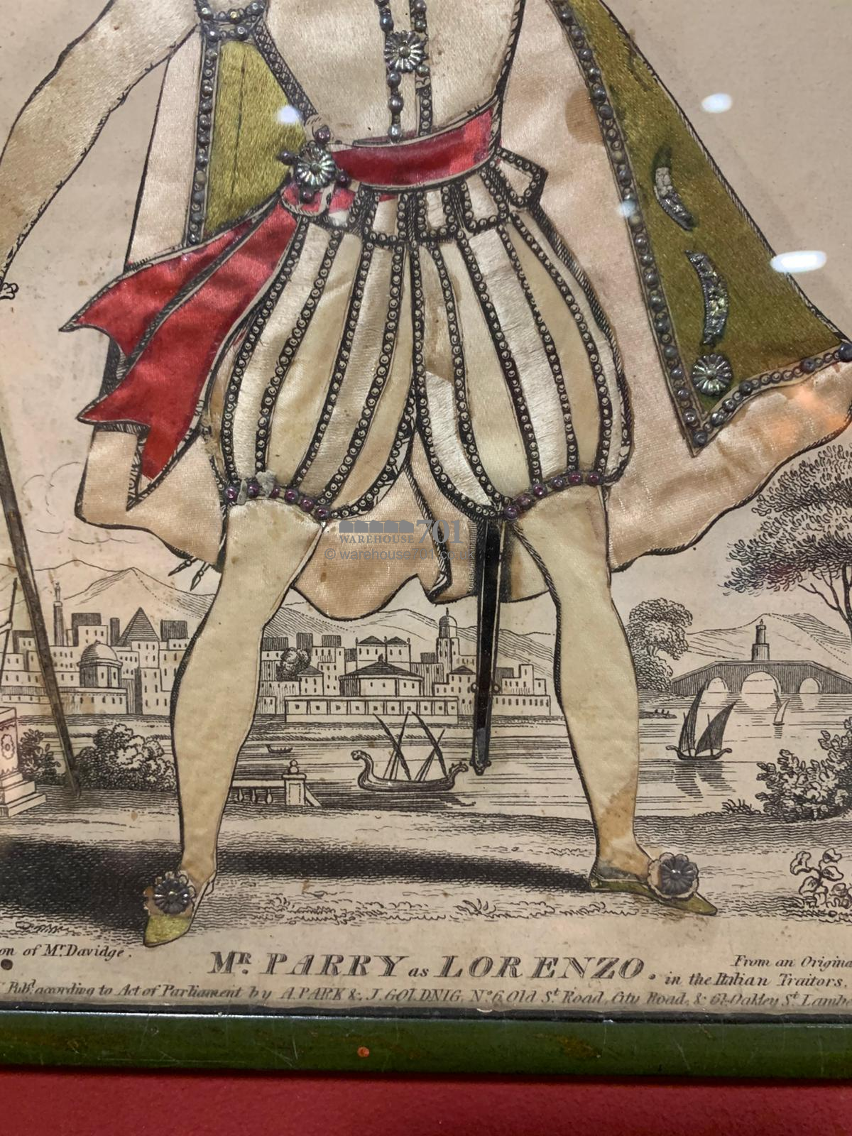 19th century tinsel print Mr Parry