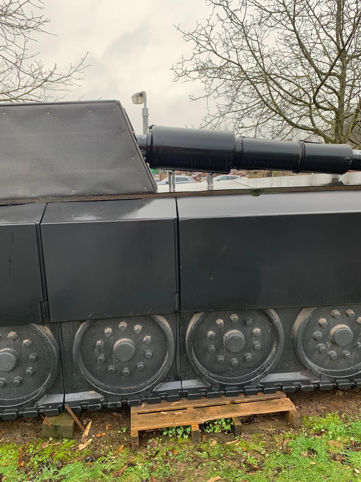 Extra Large Black Plastic Prop Army Tank