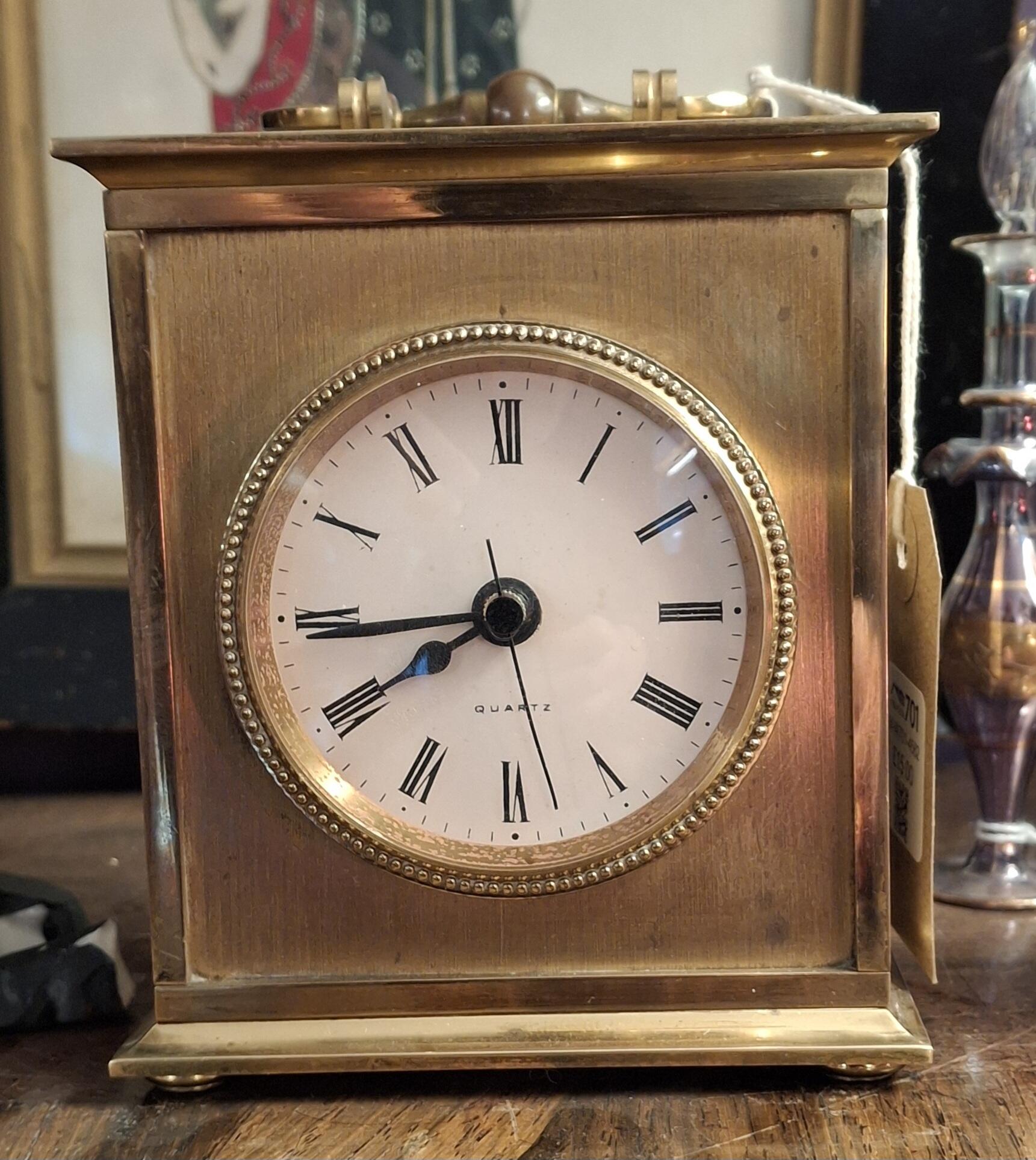 Vintage Brass Battery Carriage Clock BAM423