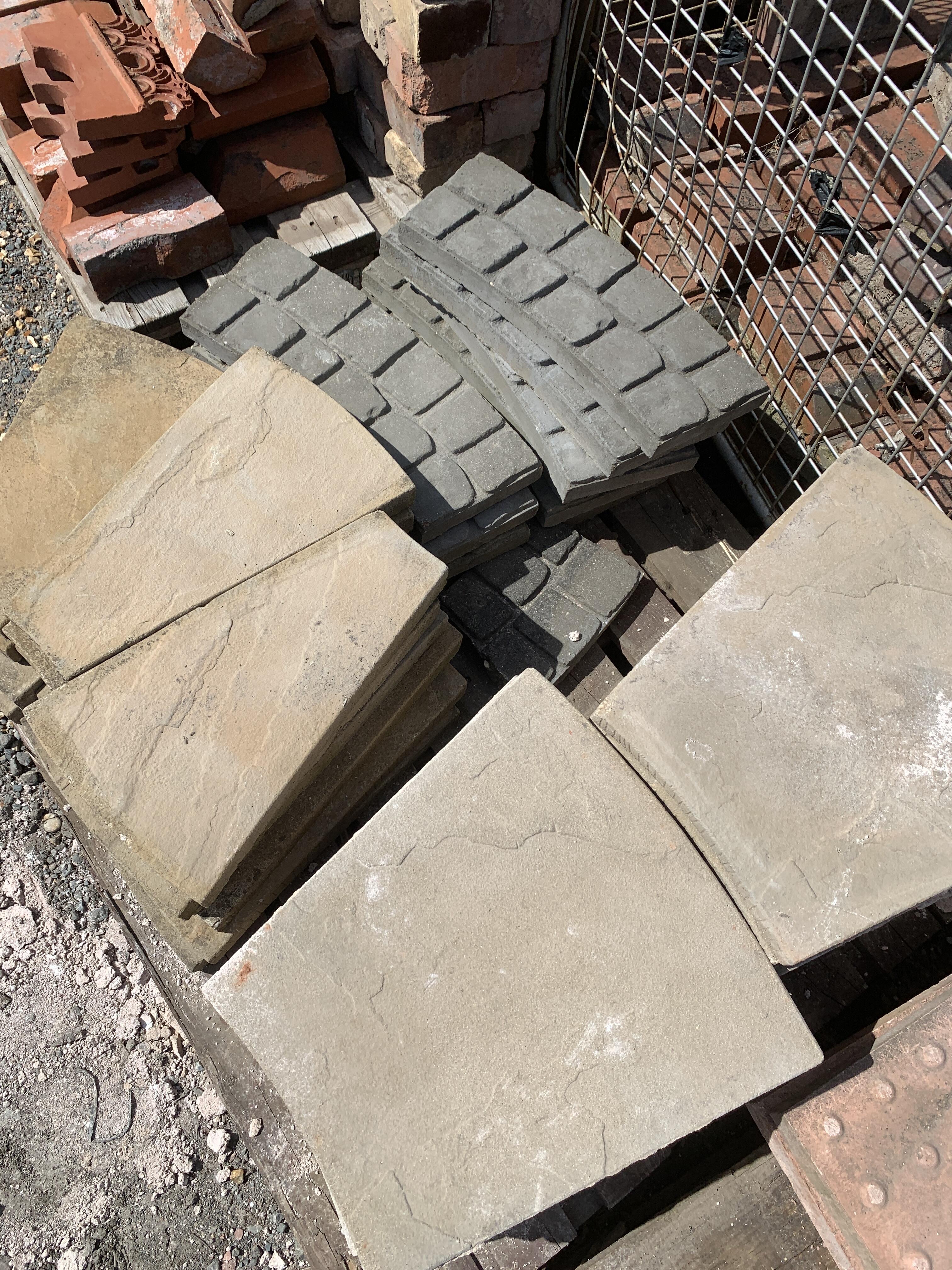 Reclaimed Circular Stone Sun Terrace Set