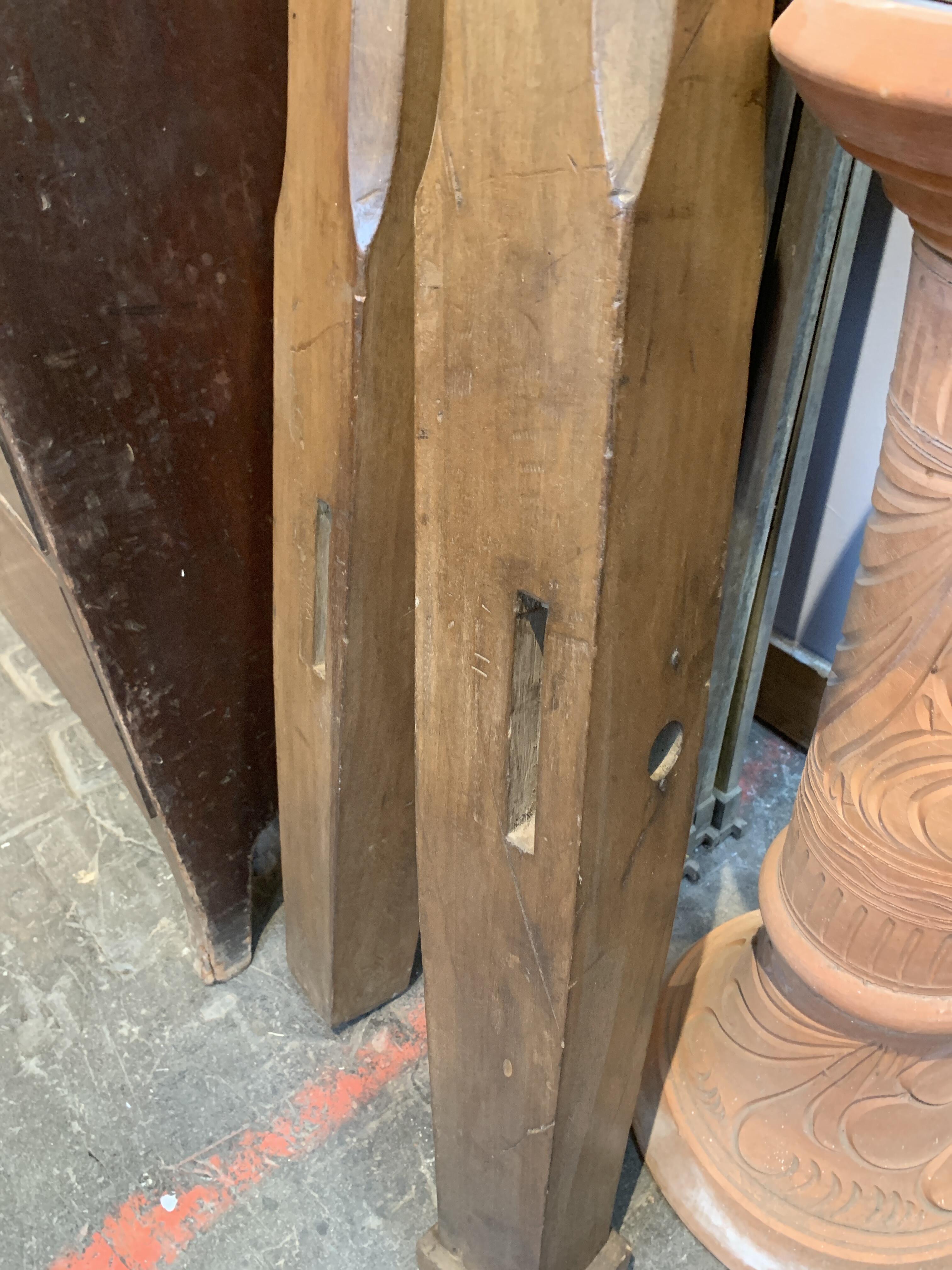 Vintage Carved Wooden Post - Ornate Design