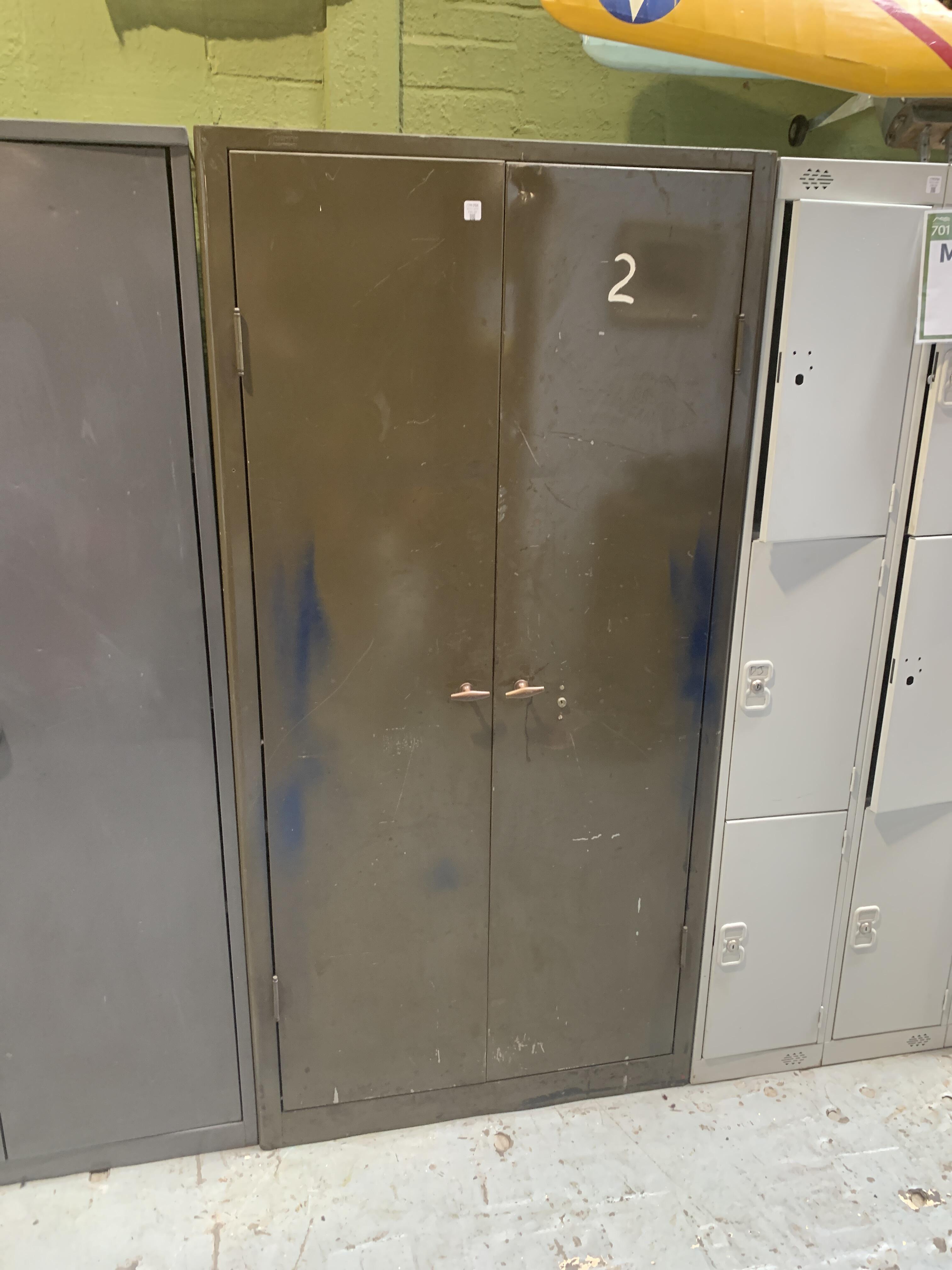 Reclaimed Steel Triumph 2-Door Metal Cabinet