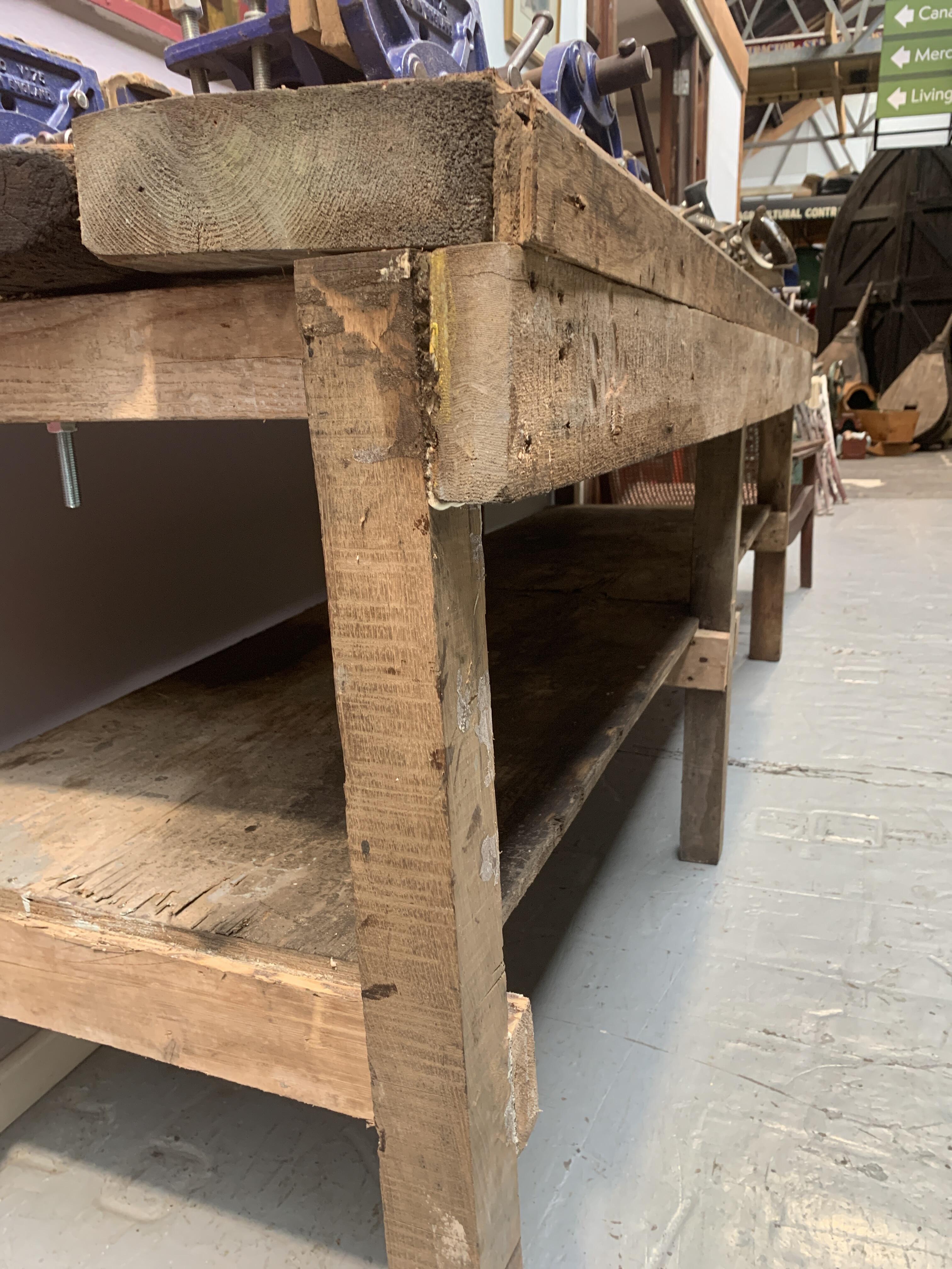 Reclaimed Workbench with Sleeper Top