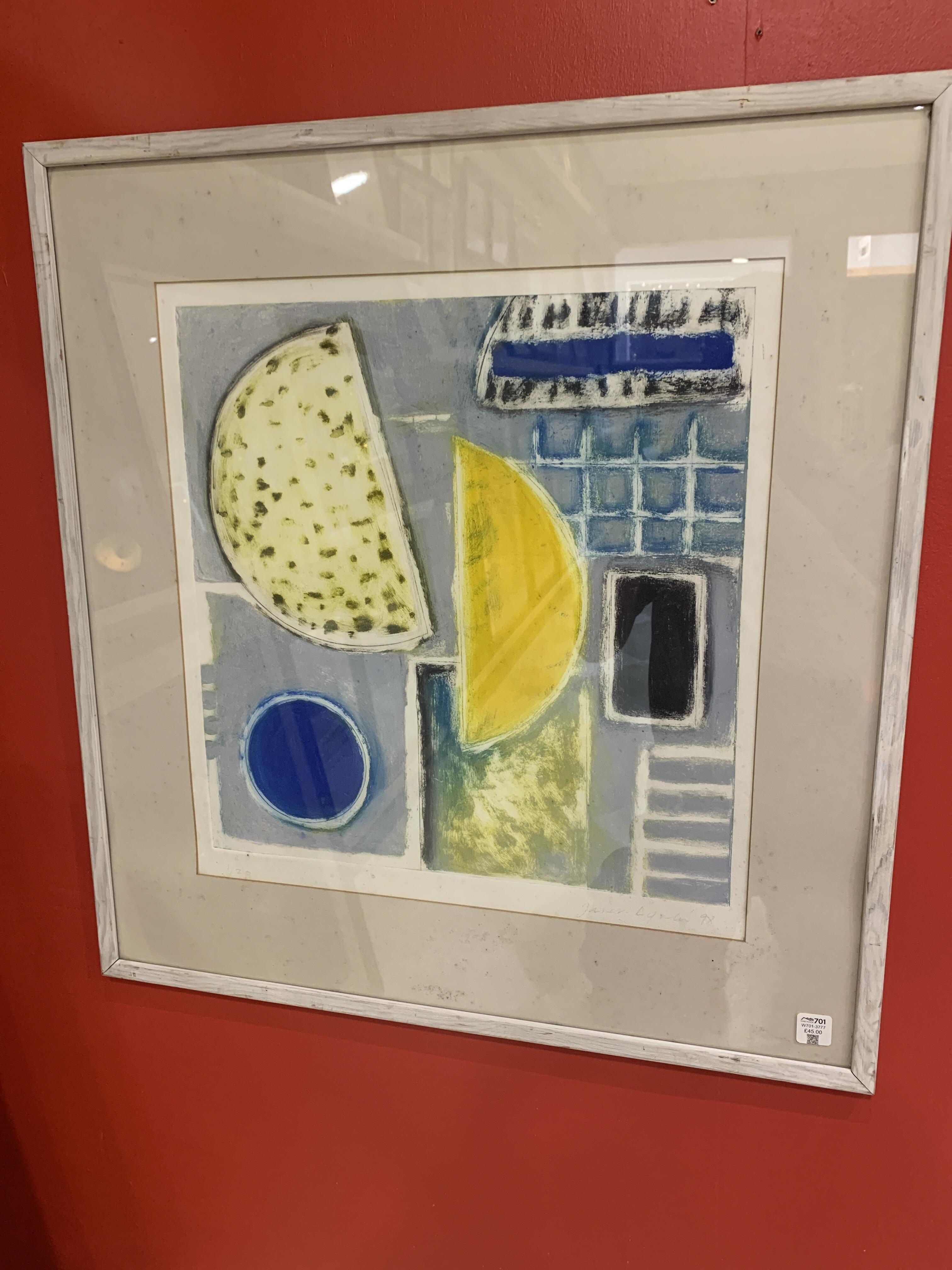 Abstract Still Life Lemon & Lime Lithograph