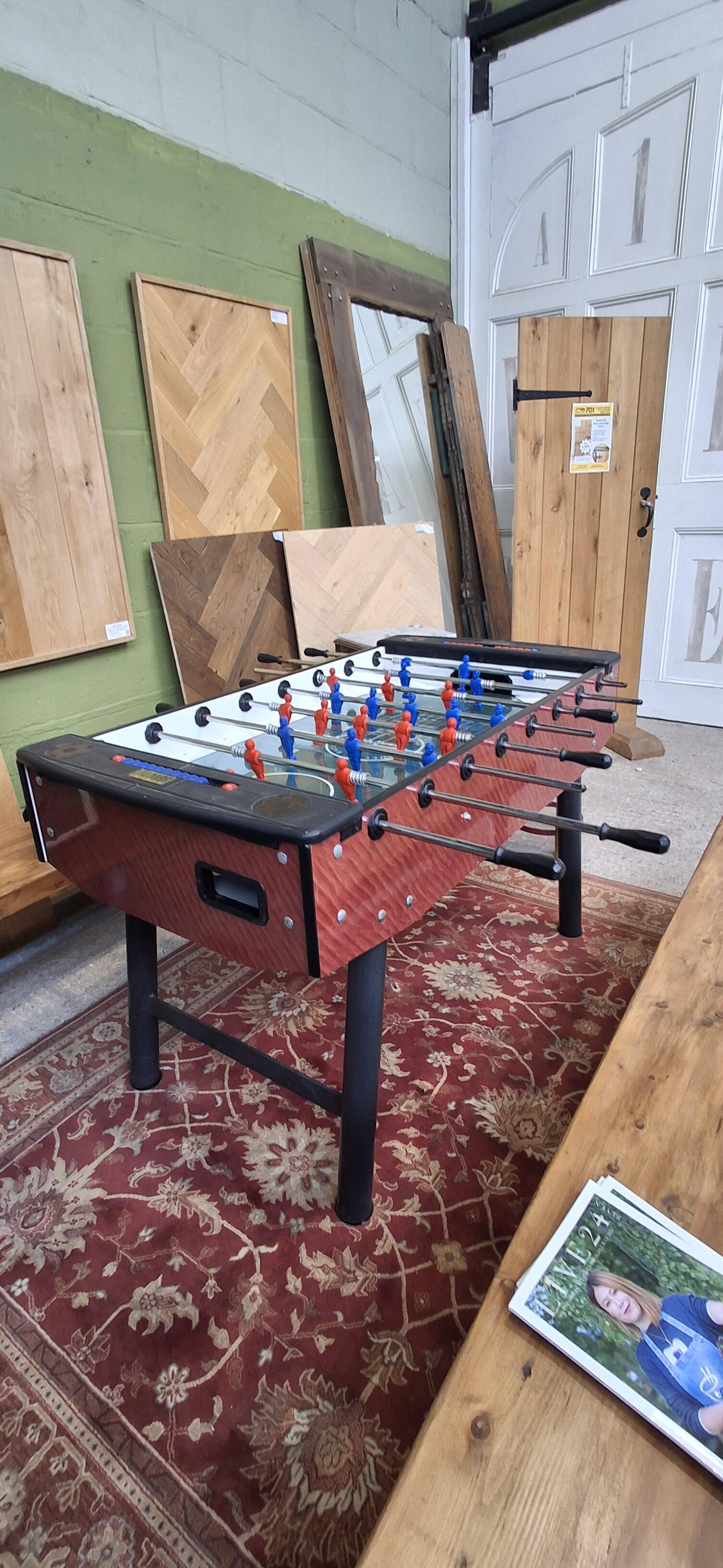 Classic Football Table with Vibrant Players
