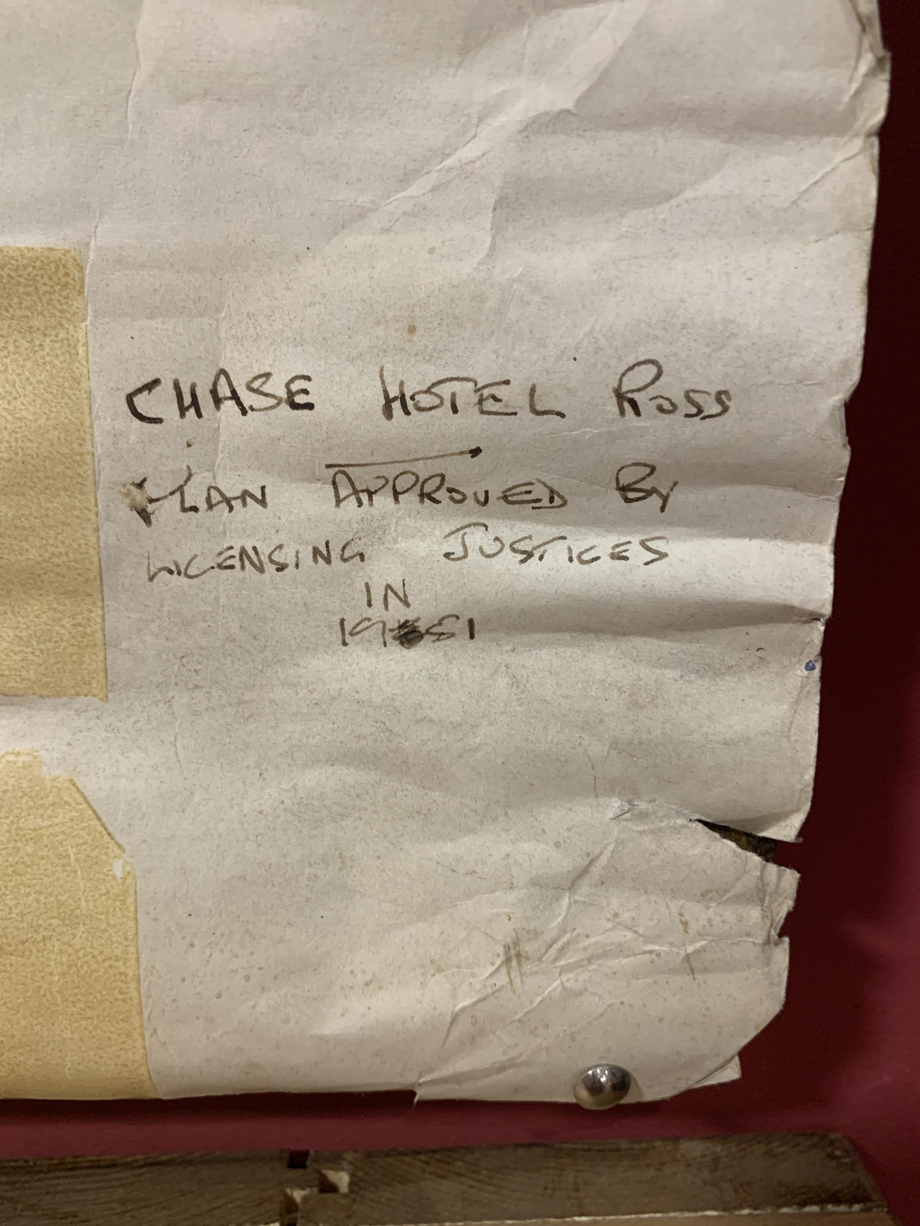 Original 1951 Blueprints for The Chase Hotel