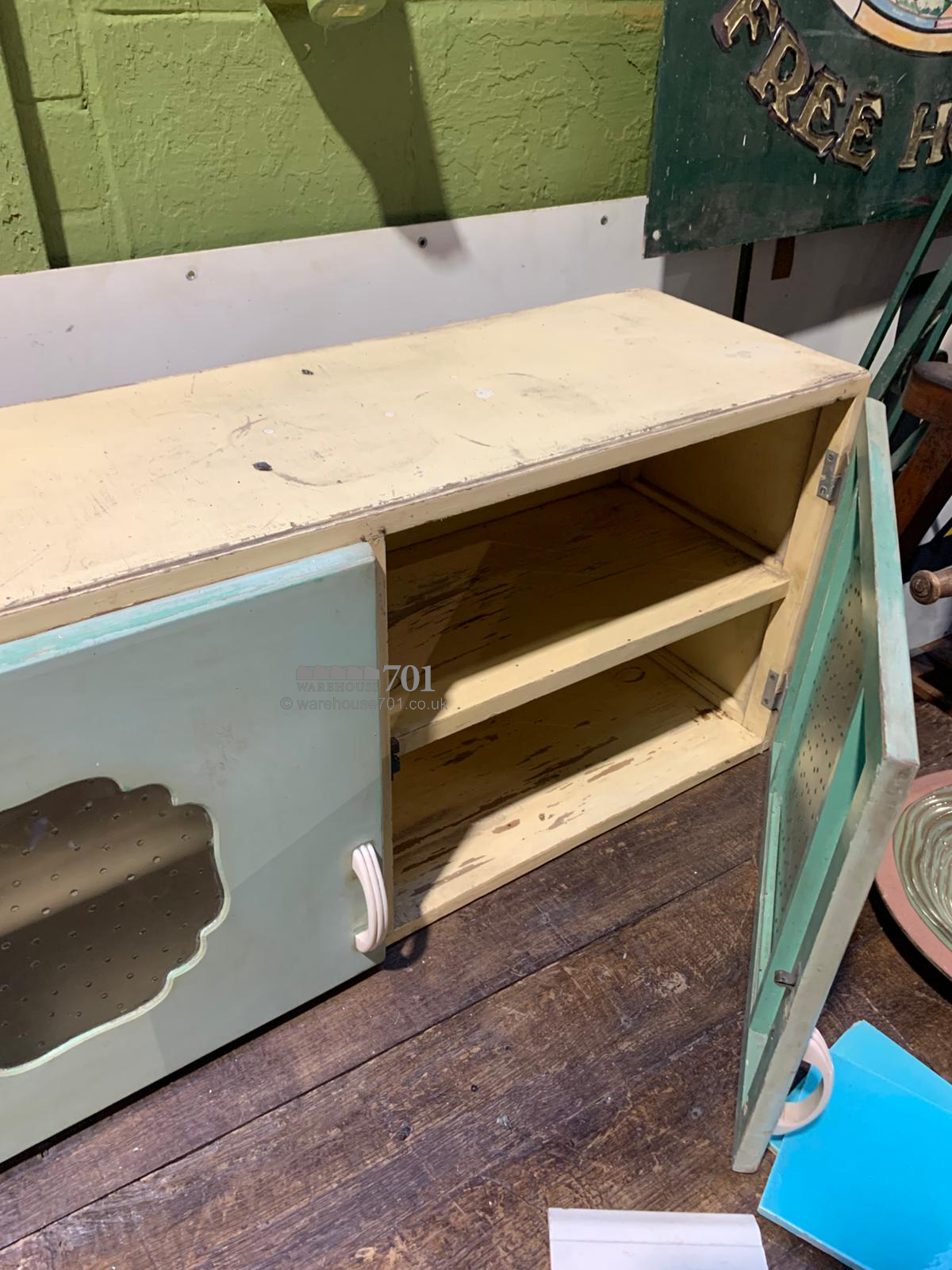 1950s wood kitchen cabinet - with original paint