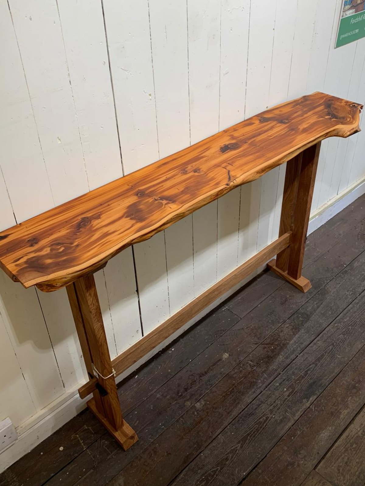 701 Original Yew and oak side table (1.4m)