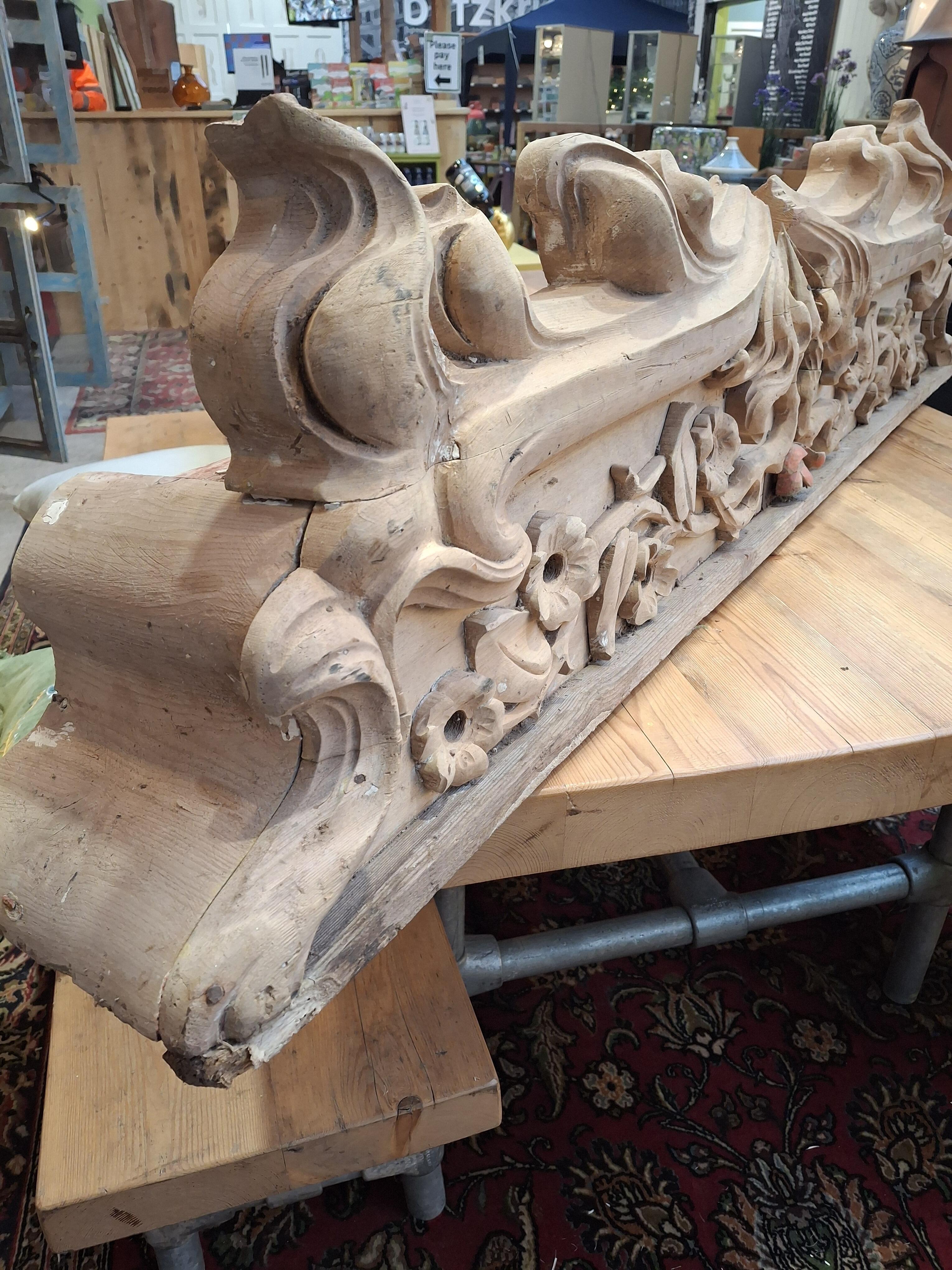 Carved Wooden Door Pelmet