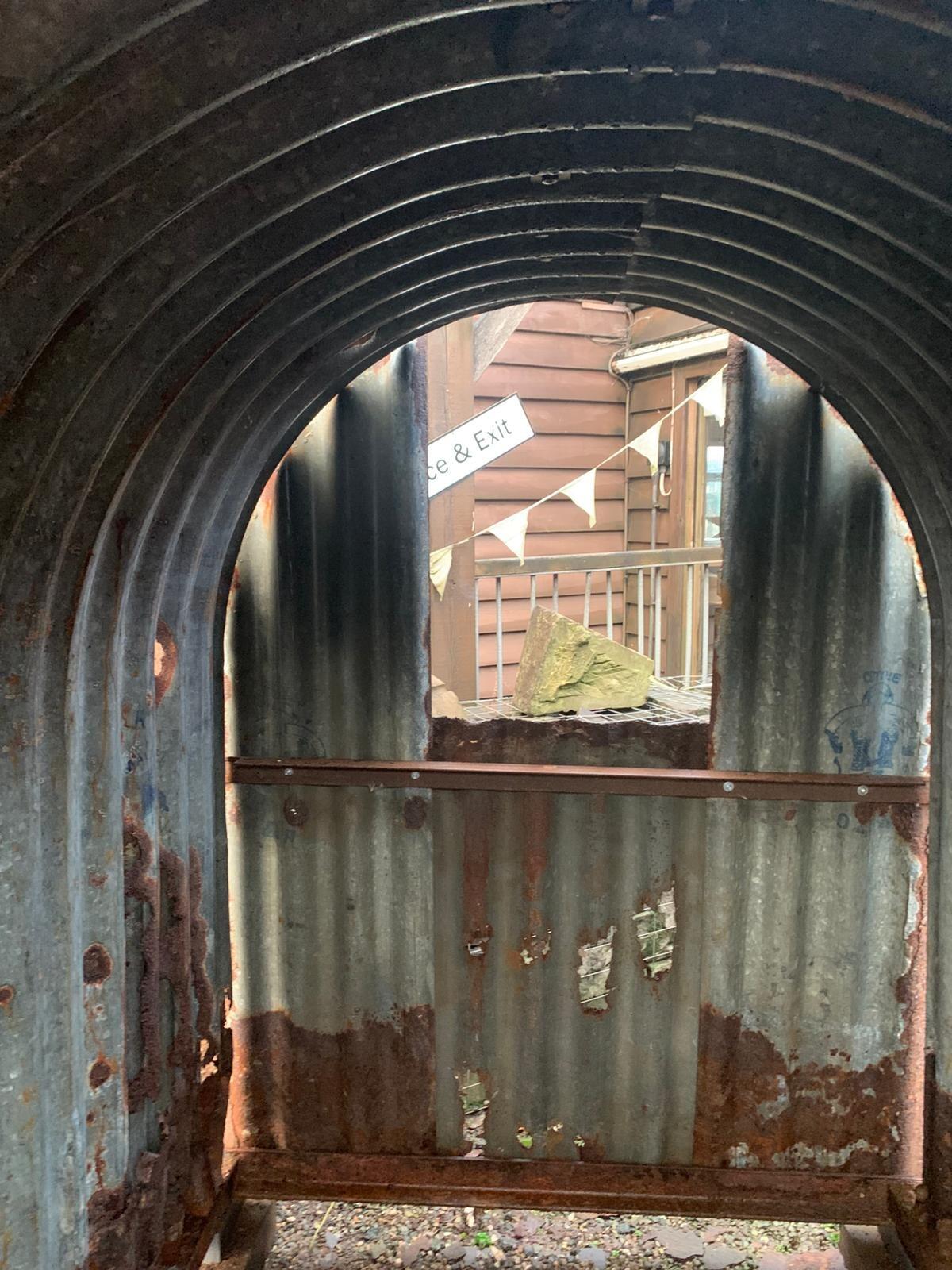 Authentic WW2 Corrugated Iron Anderson Air-Raid Shelter