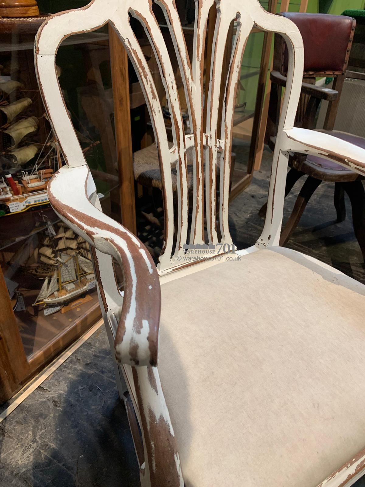 Shabby Chic Armchair and Circular Table