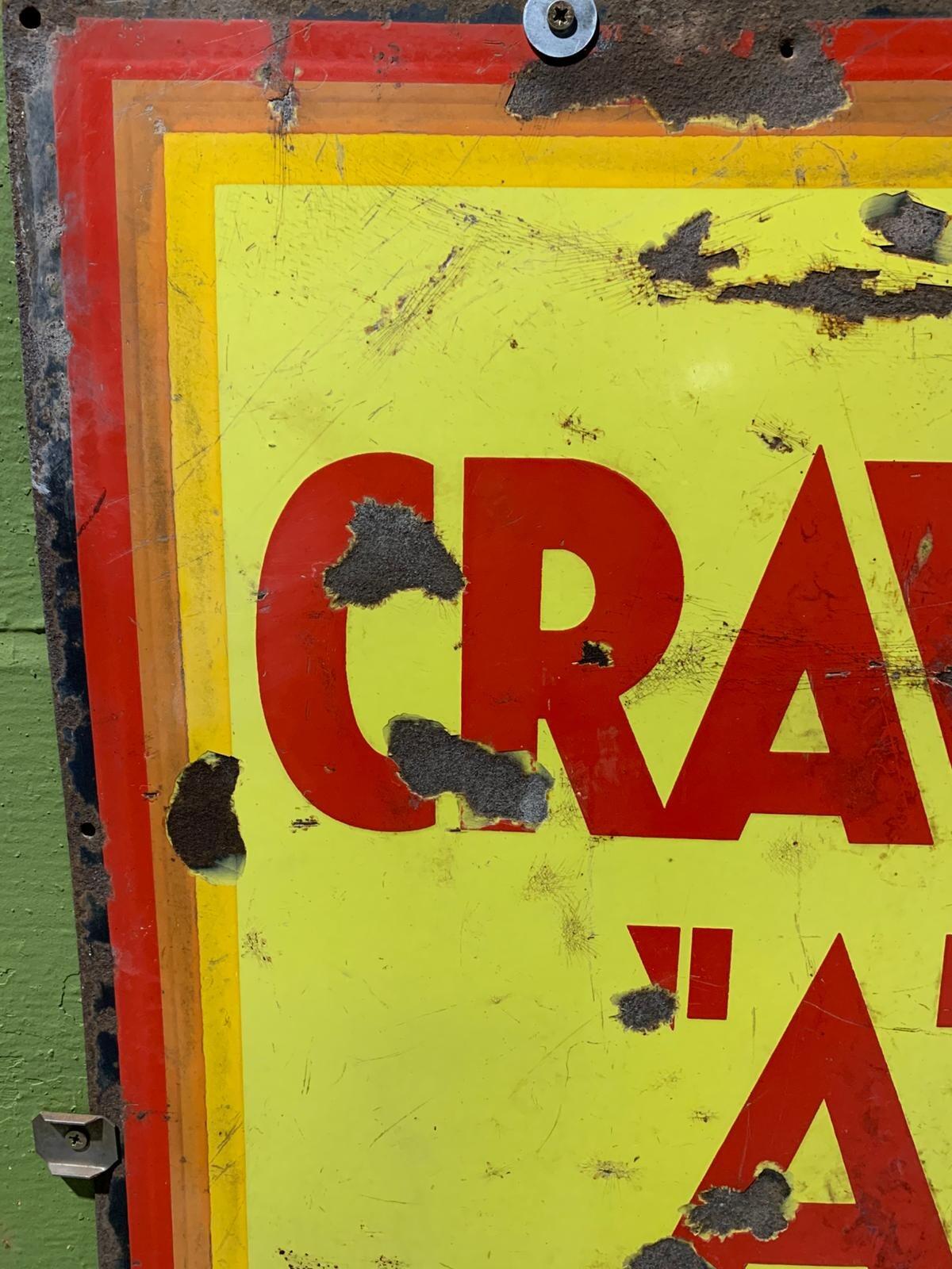 'Craven A will not affect your throat' metal sign