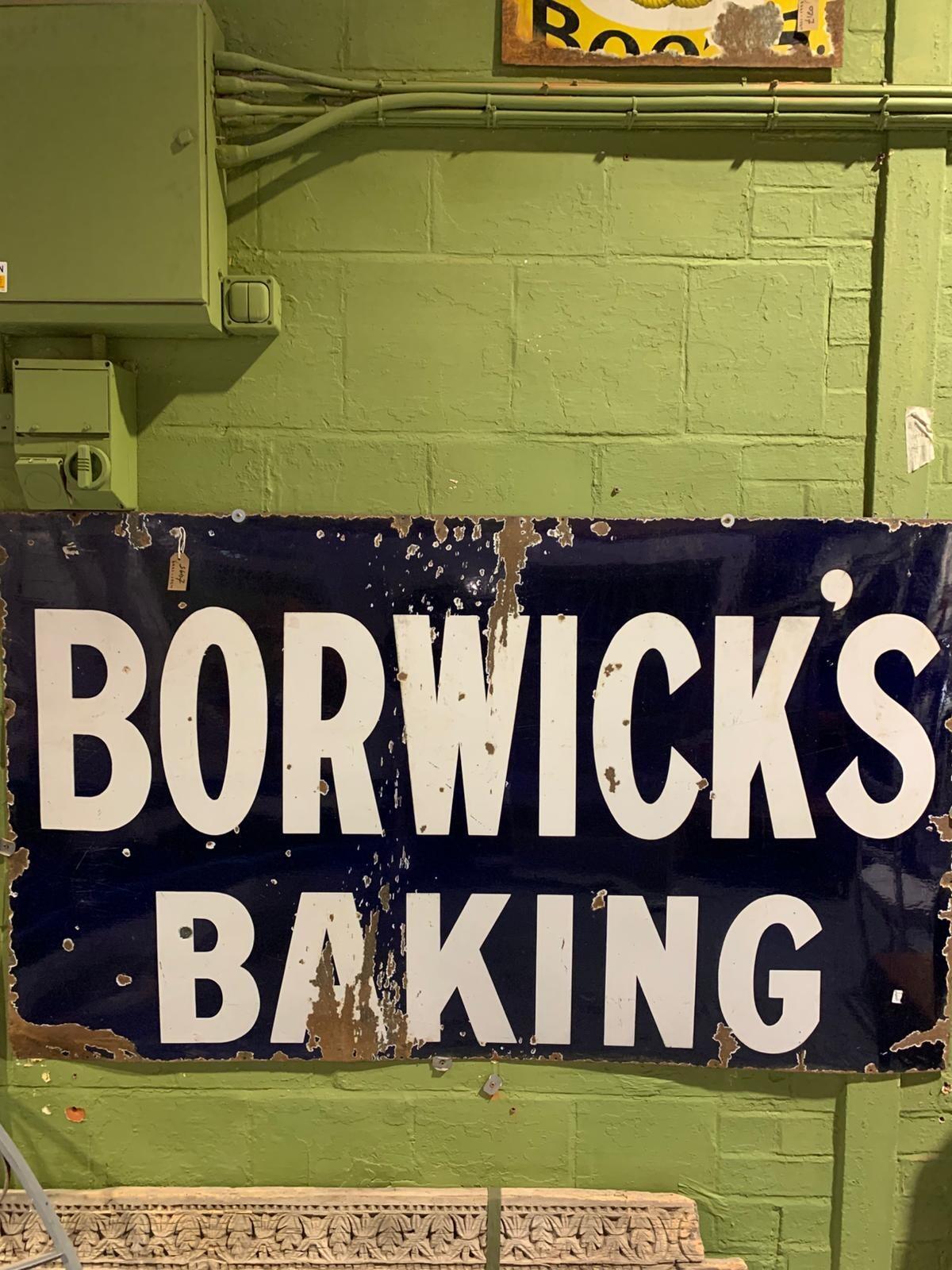 Borwicks Baking metal sign