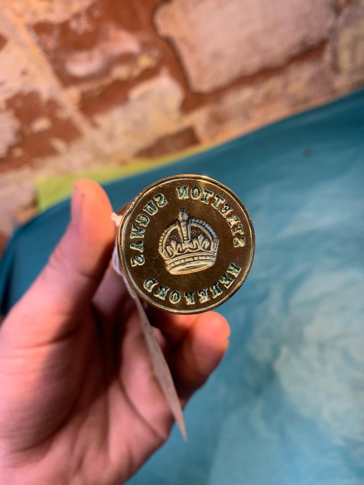 Antique treen Post Office wax seal