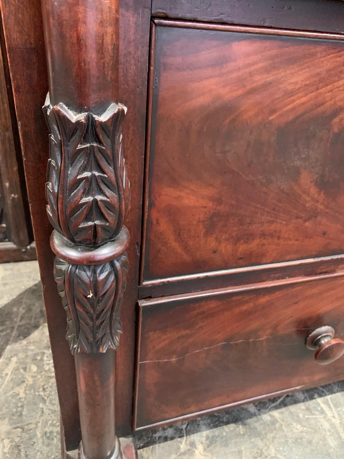 Antique dark mahogany chest of drawers