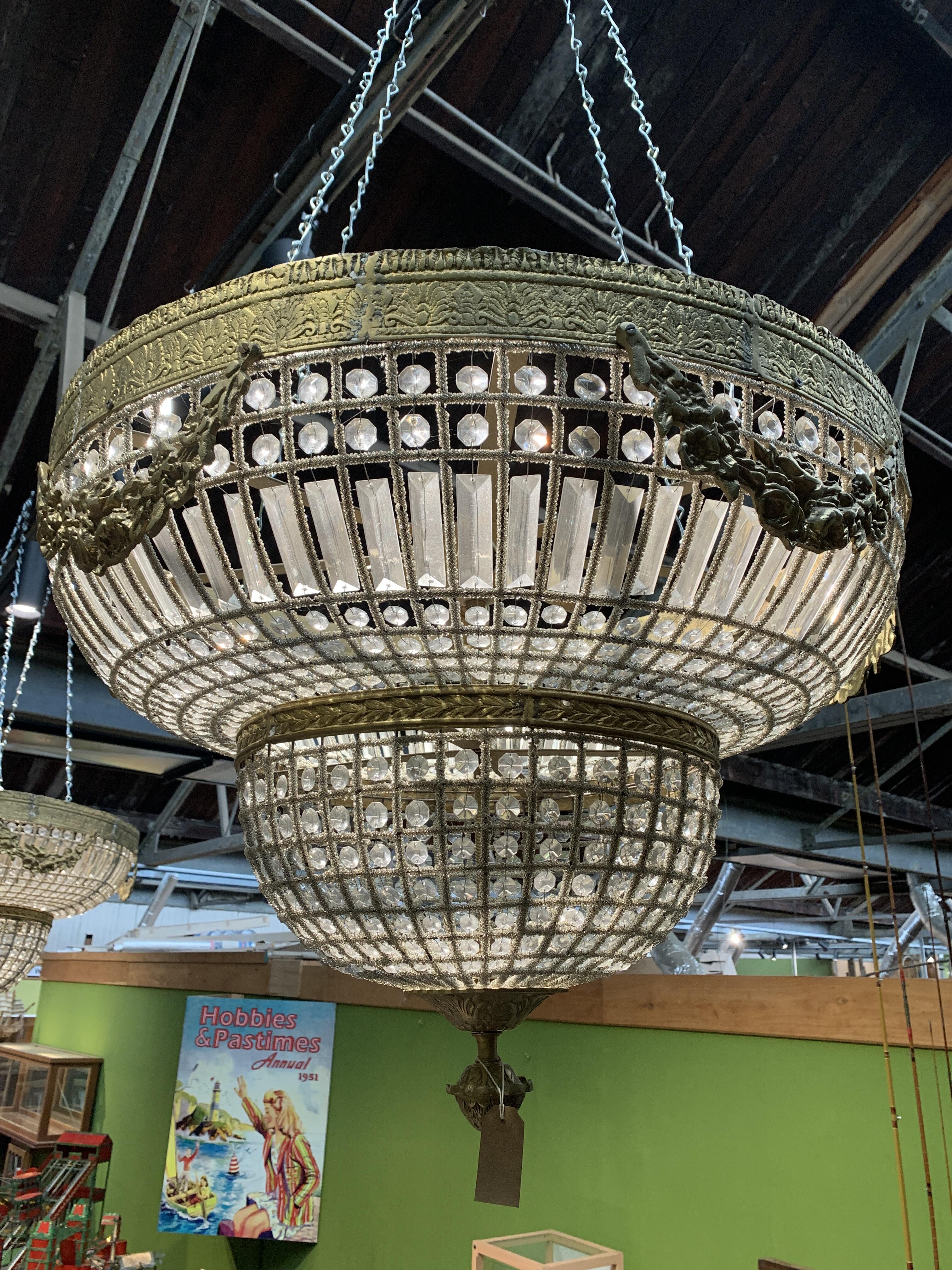 Large Crystal Chandelier, 55cm
