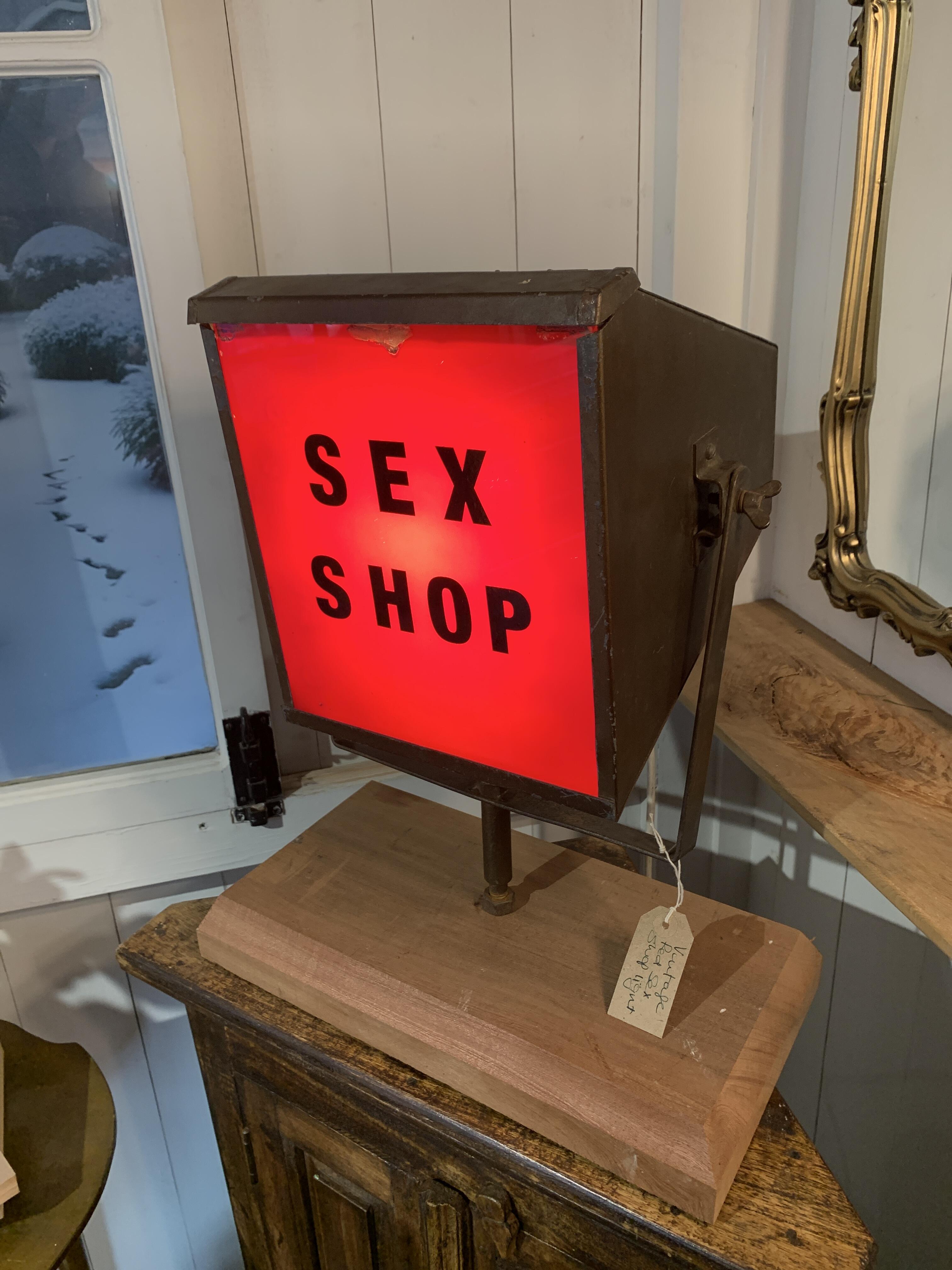 Vintage Red 'Sex Shop' Light