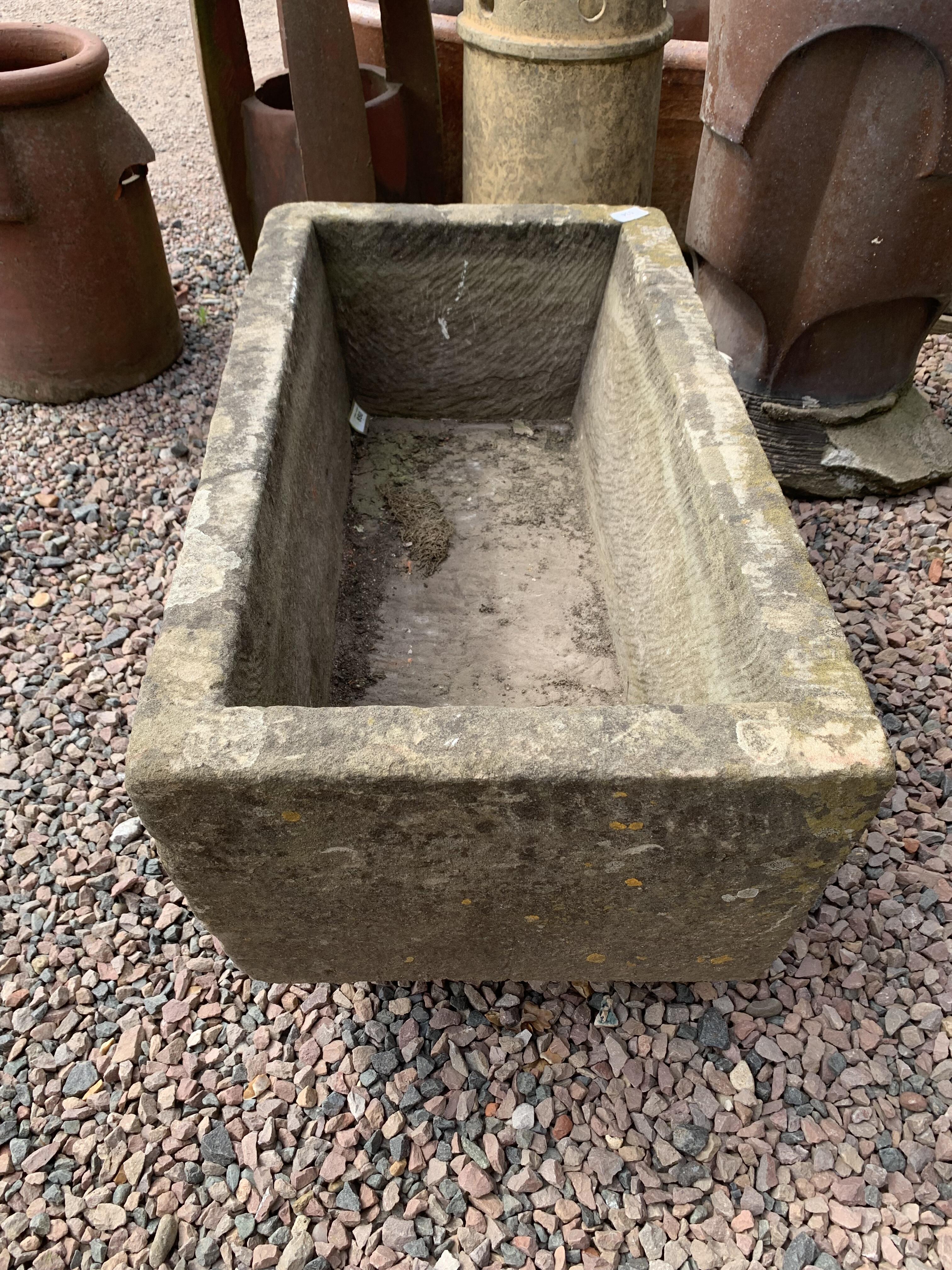Antique Natural Stone Trough 76x30x43cm