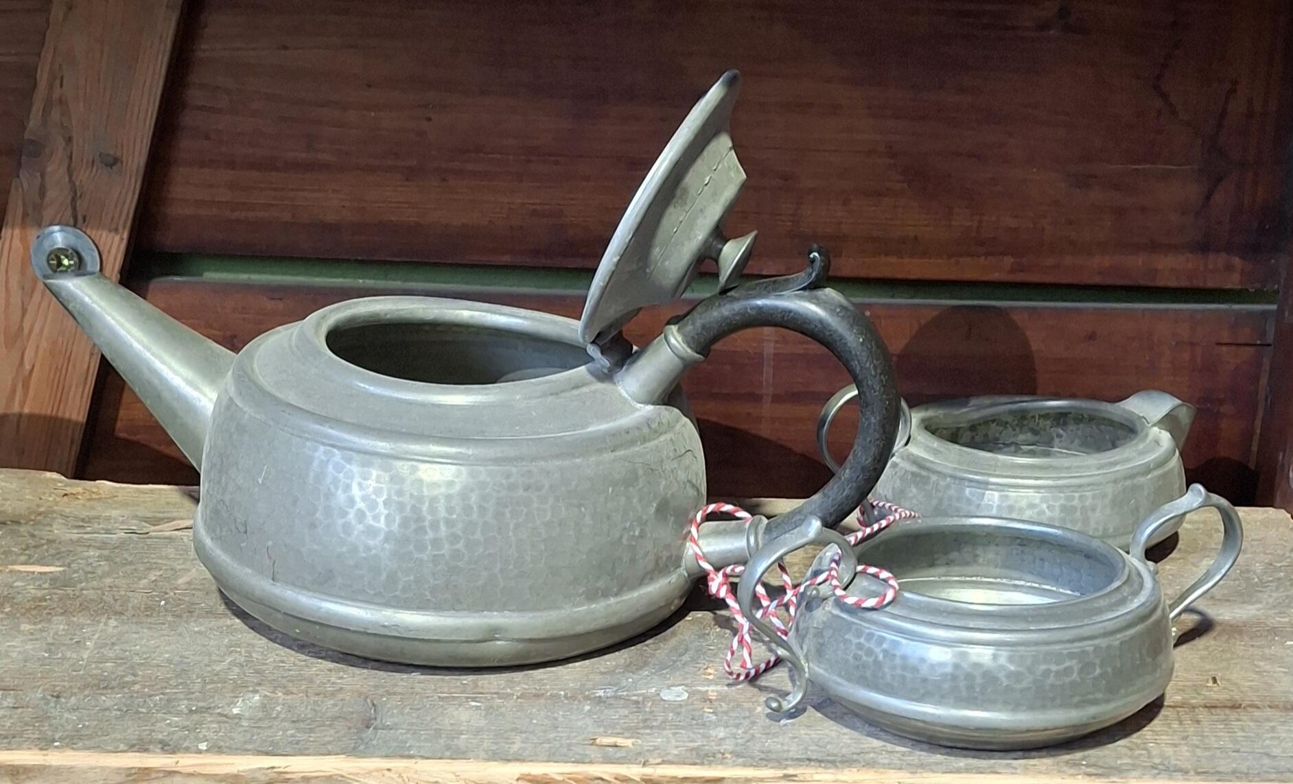 Vintage English Pewter Tea Set ND600