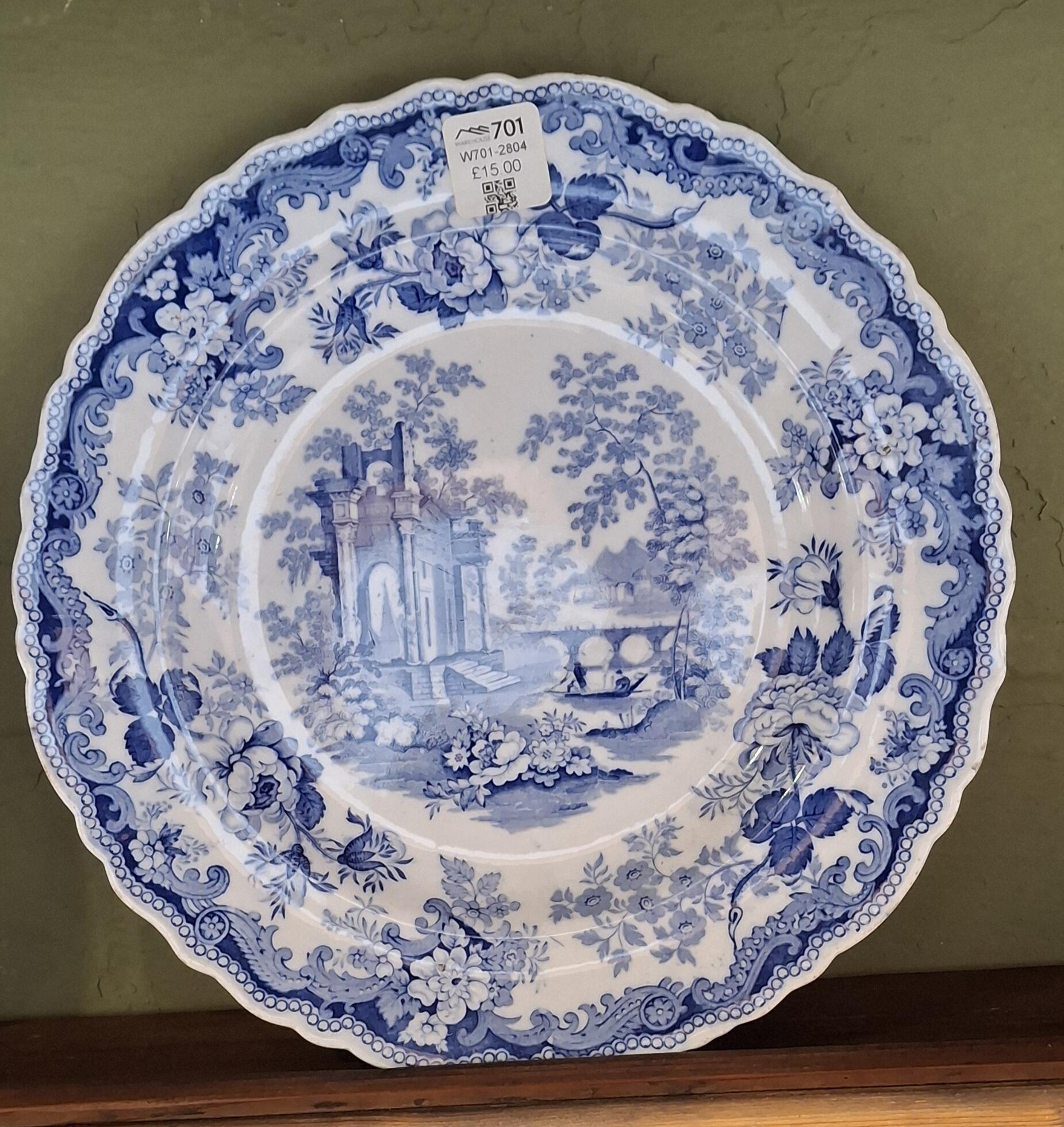 19th Century Blue & White Plates - Individual Sale