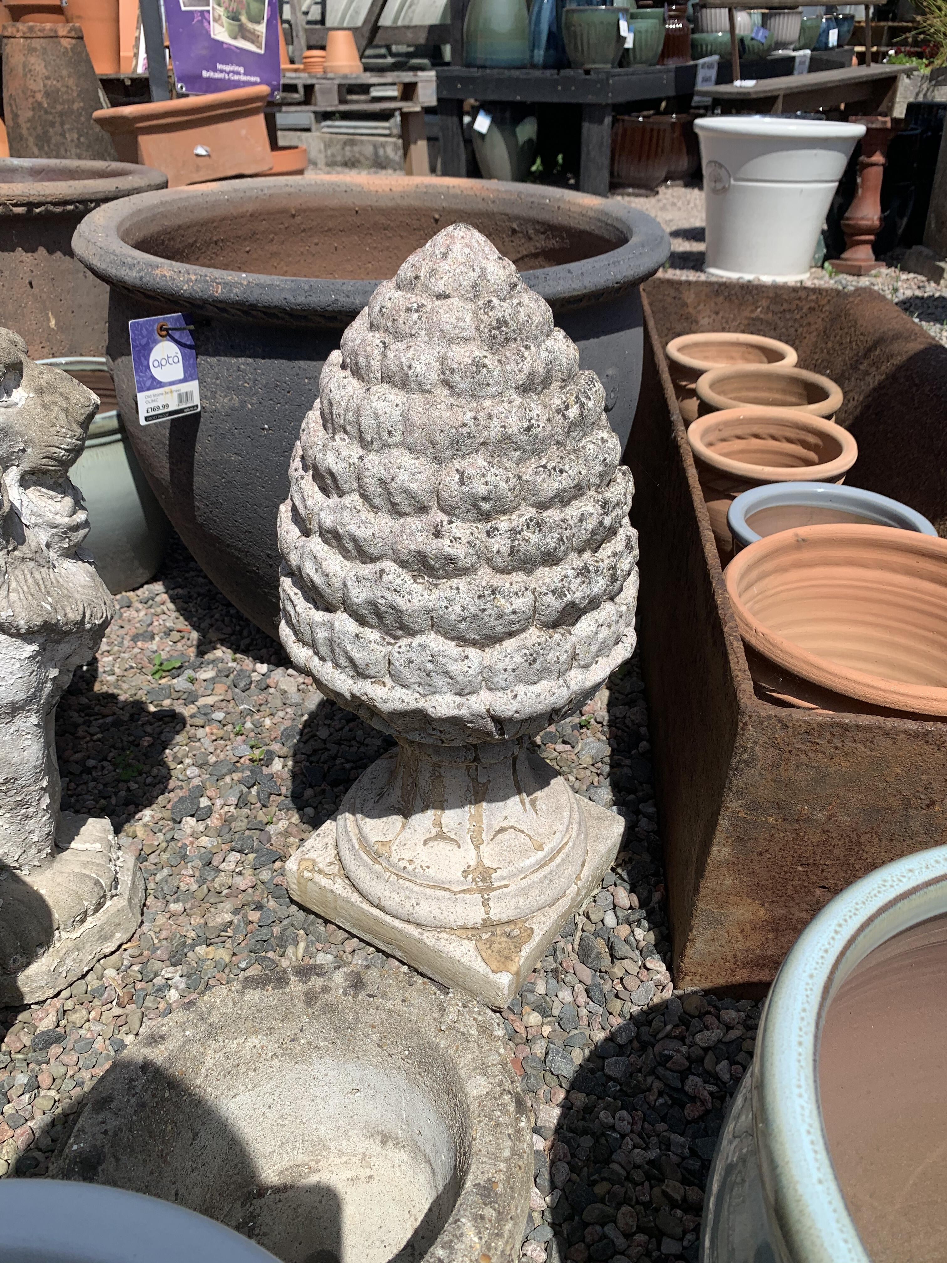 Reclaimed Stone Acorn Garden Ornament