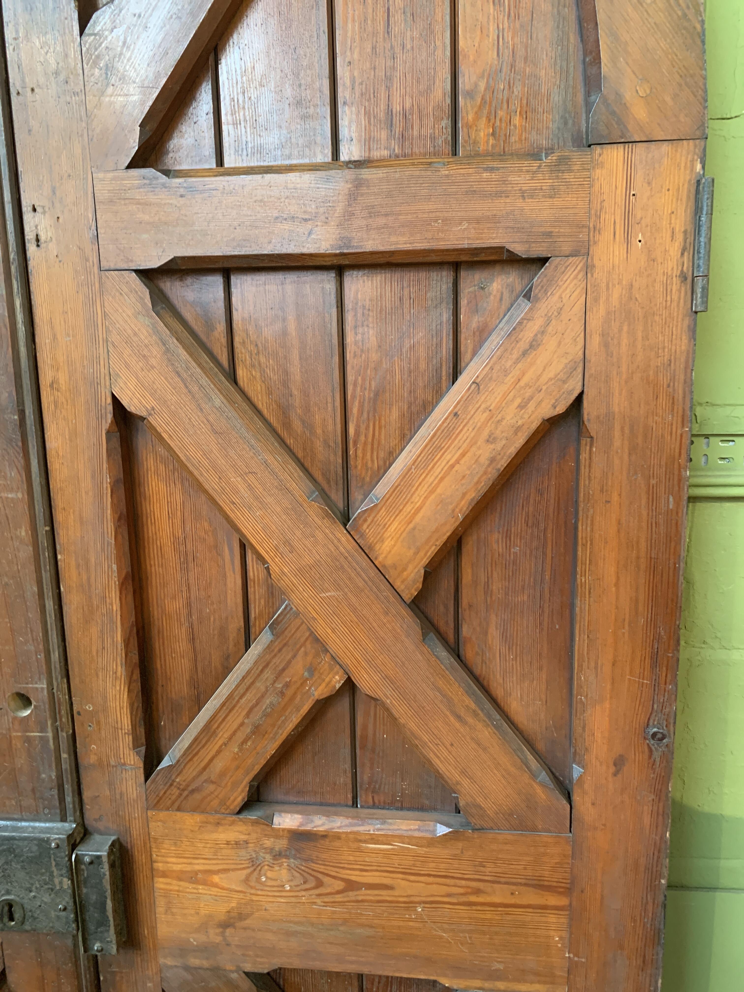 Pair of Reclaimed Brown Chapel Doors
