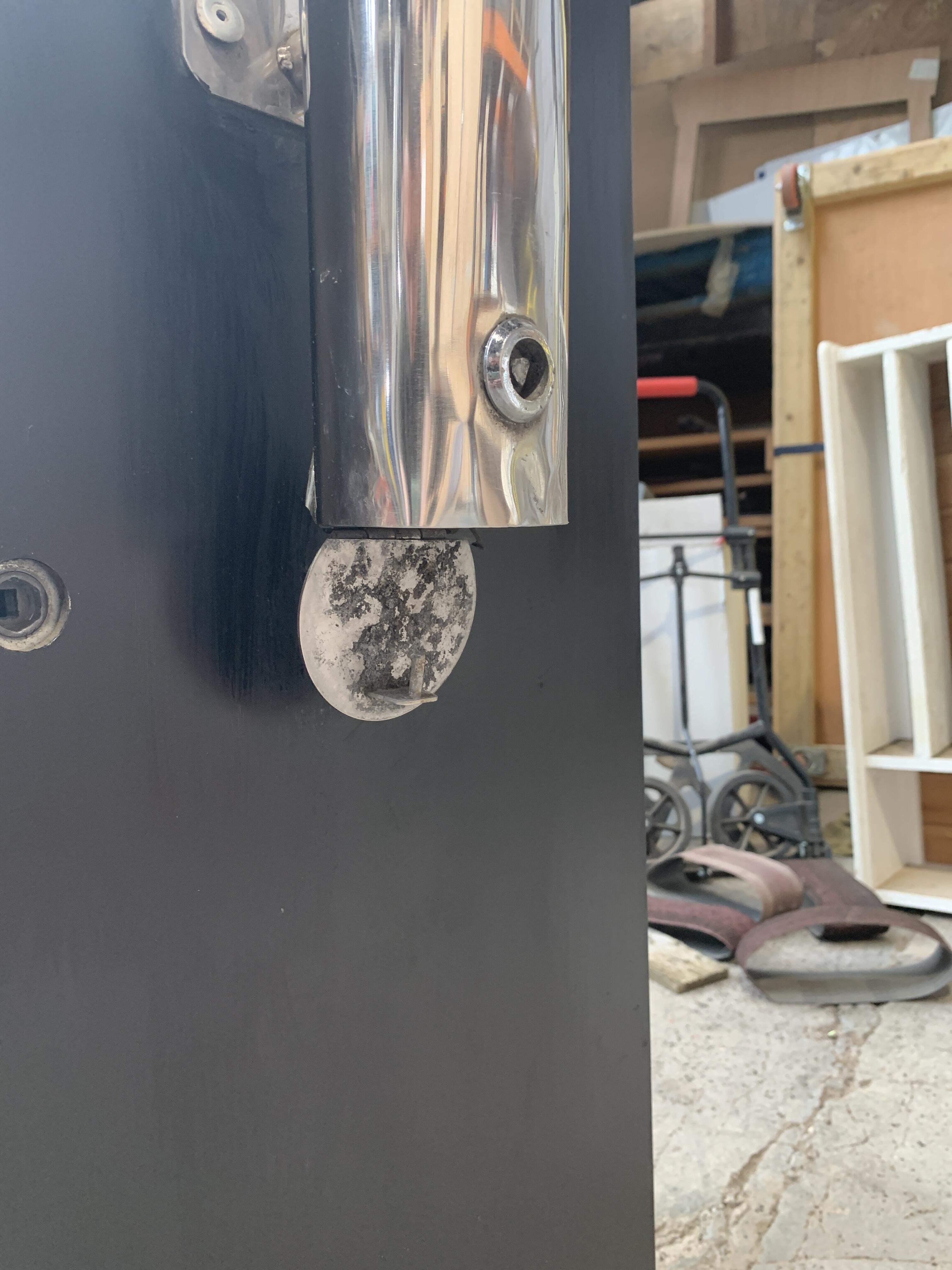 Pair of Black Galvanised Iroko Wood 'Protect' Bins