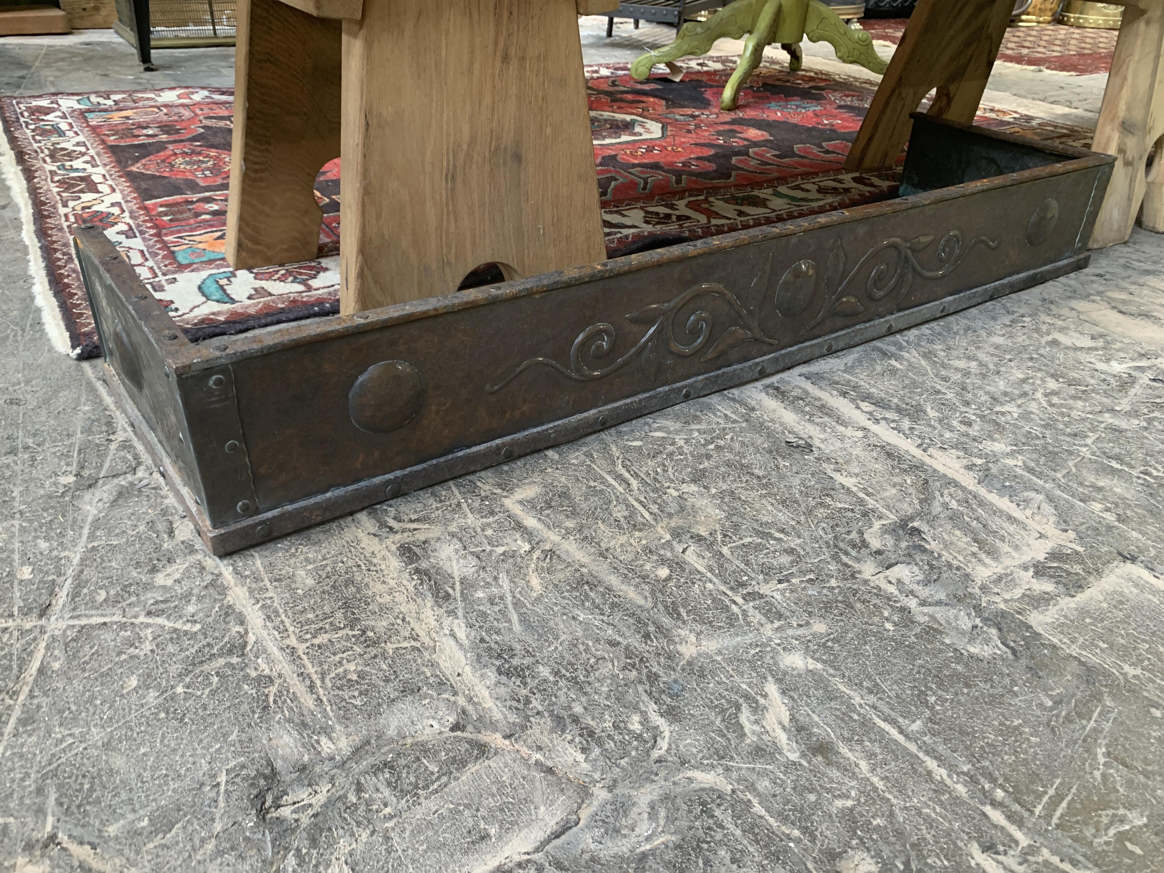 Arts and Crafts Copper Fire Fender 117cm