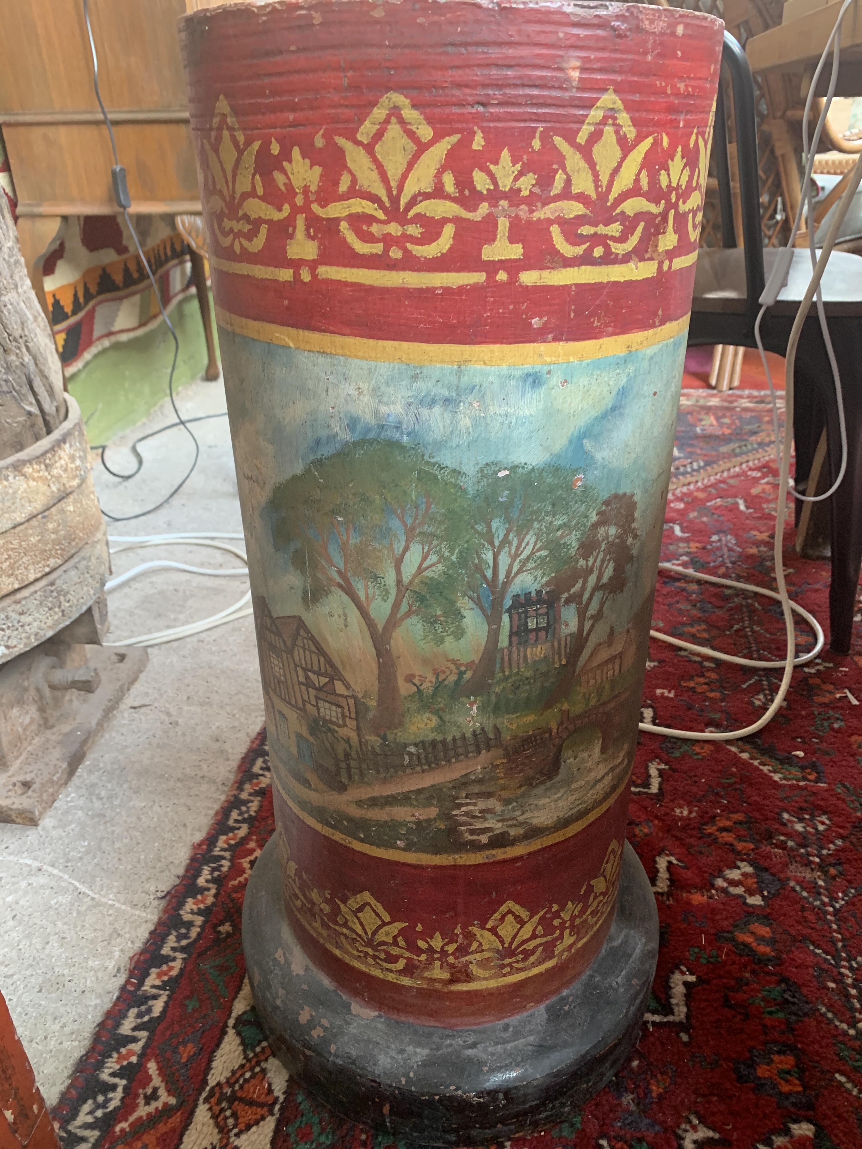 Charming Hand Painted Chimney Pot