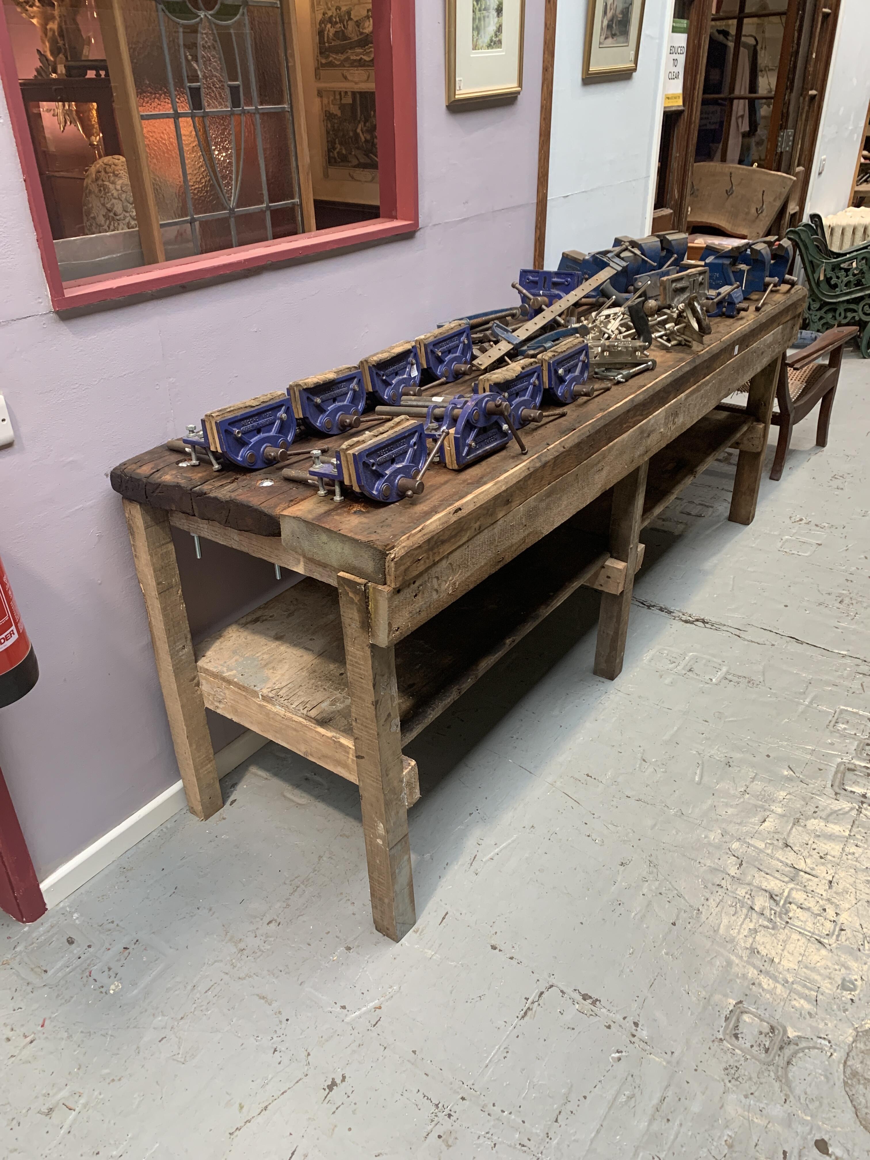 Reclaimed Workbench with Sleeper Top