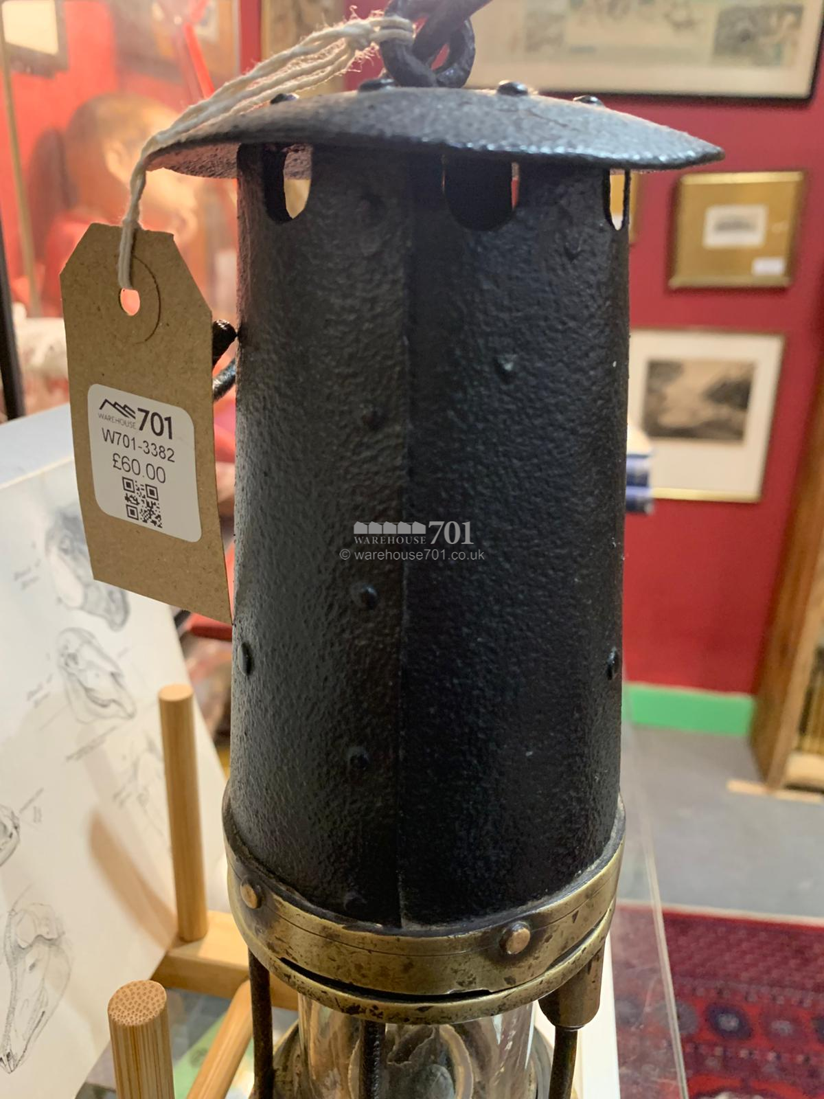 Antique miners lamp
