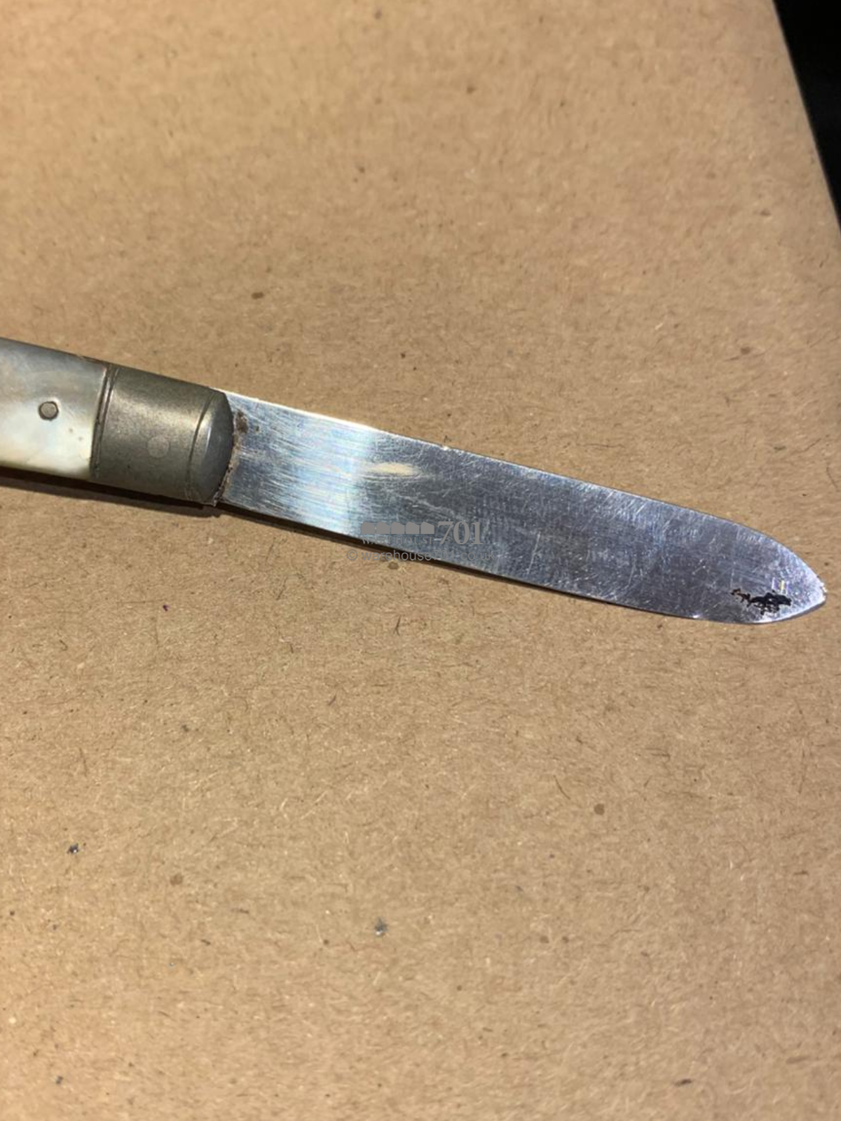 1904 Fruit knife with Sheffield silver blade and mother of pearl handle