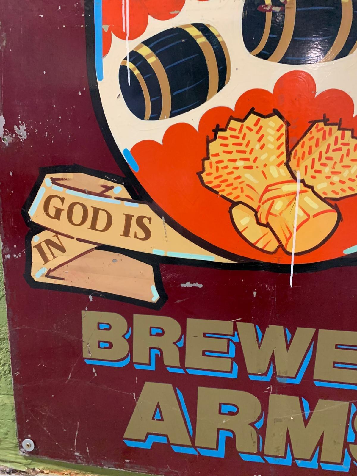 Metal Whitbread pub sign