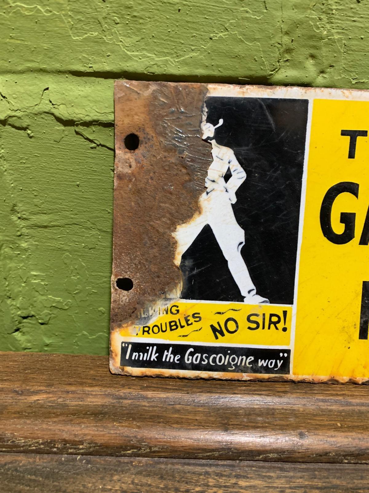 Vintage Gascoigne milk tin sign