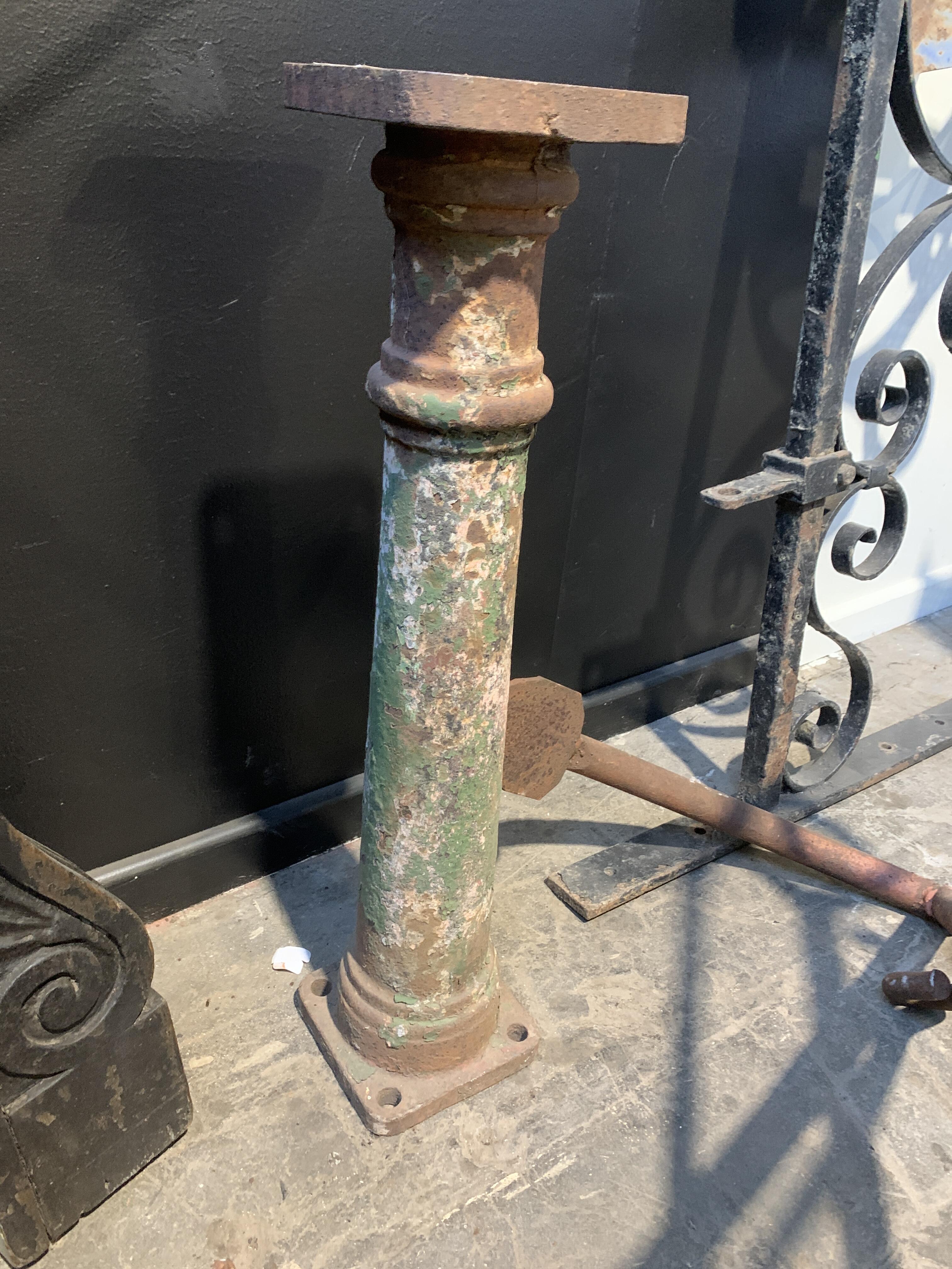 Vintage Green Metal Column