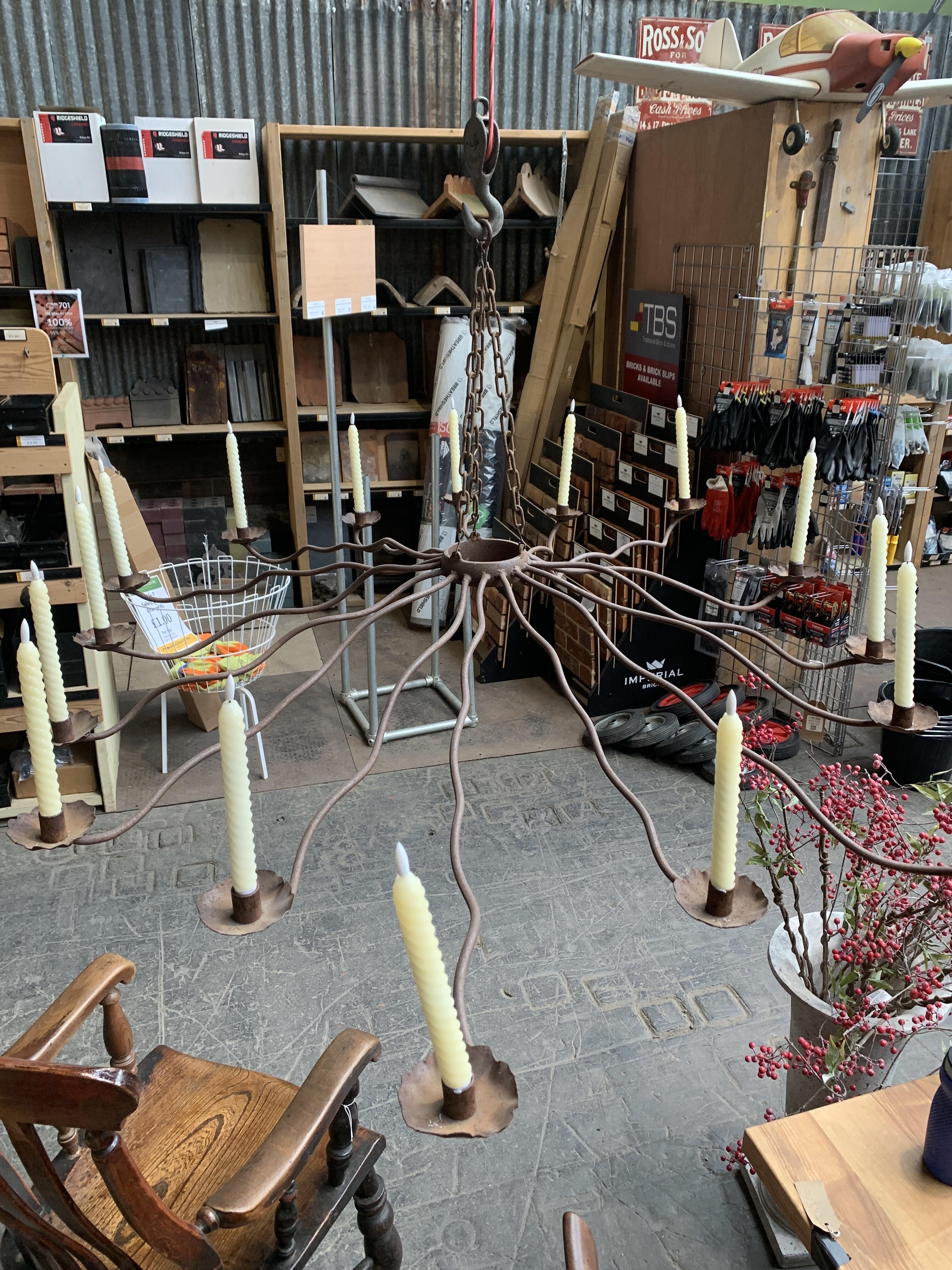 Rustic 16-Arm Candelabra