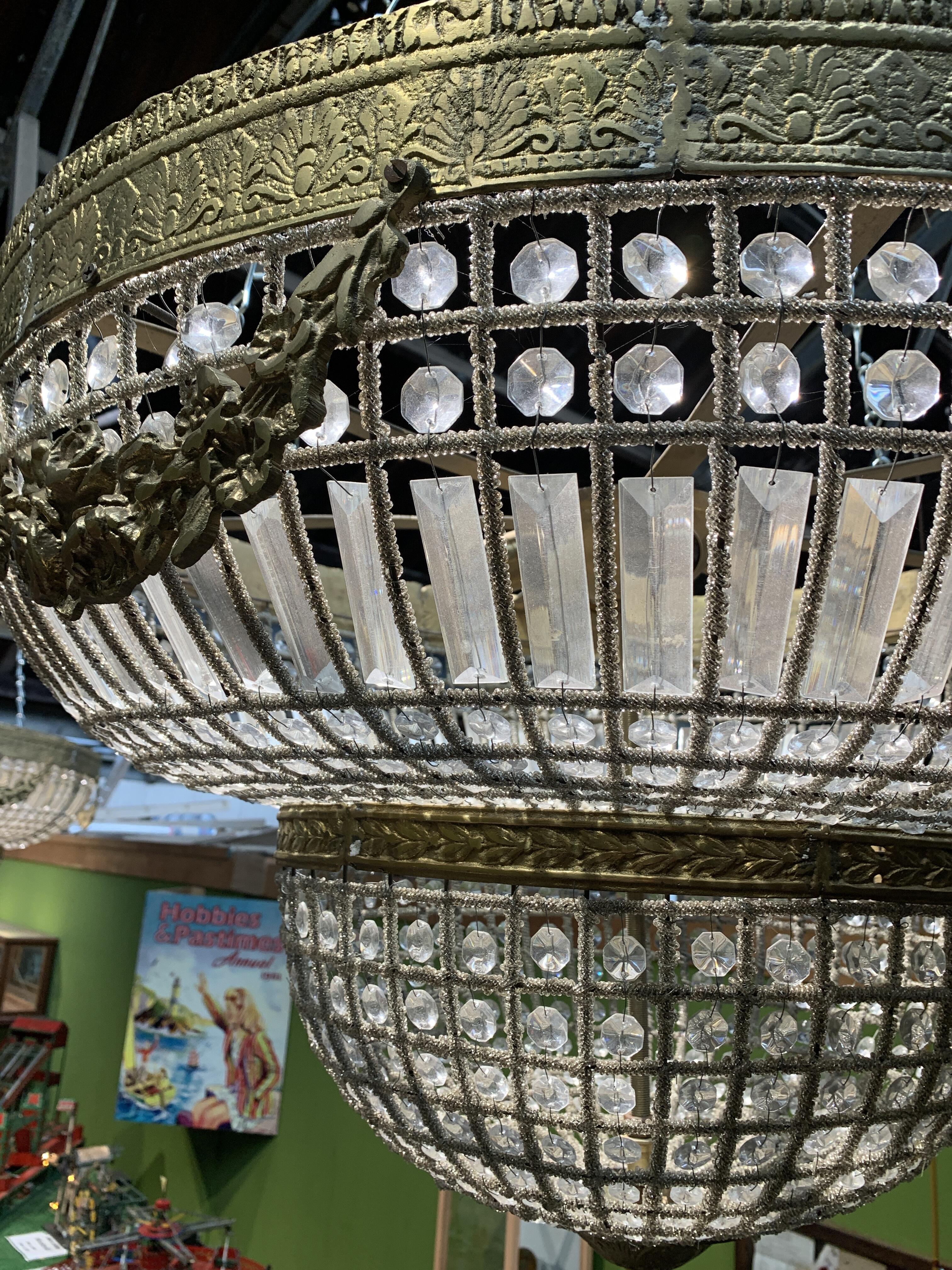 Large Crystal Chandelier, 55cm