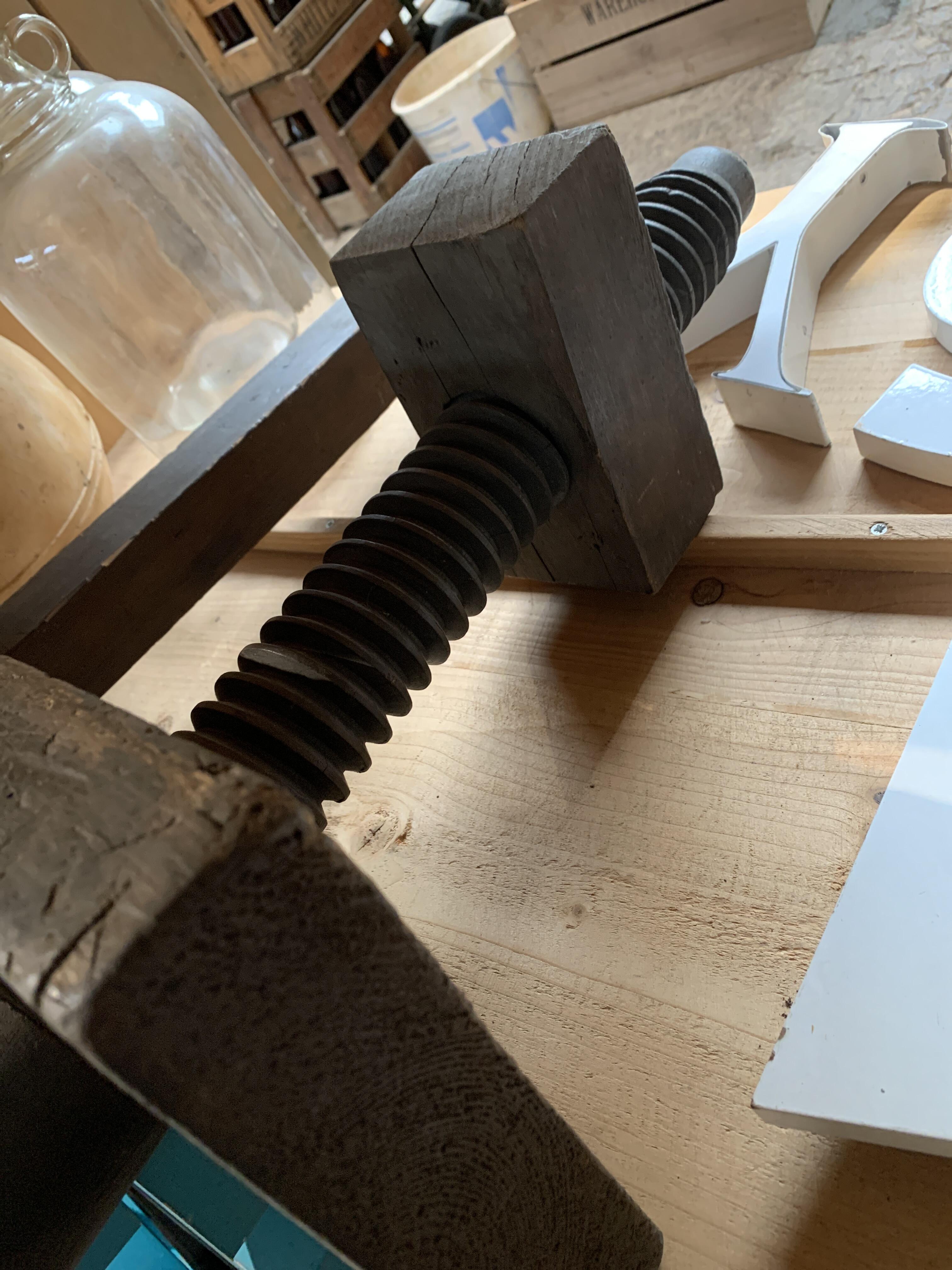 1930s Period Wood Clamp/Vice for Carpentry Workbench