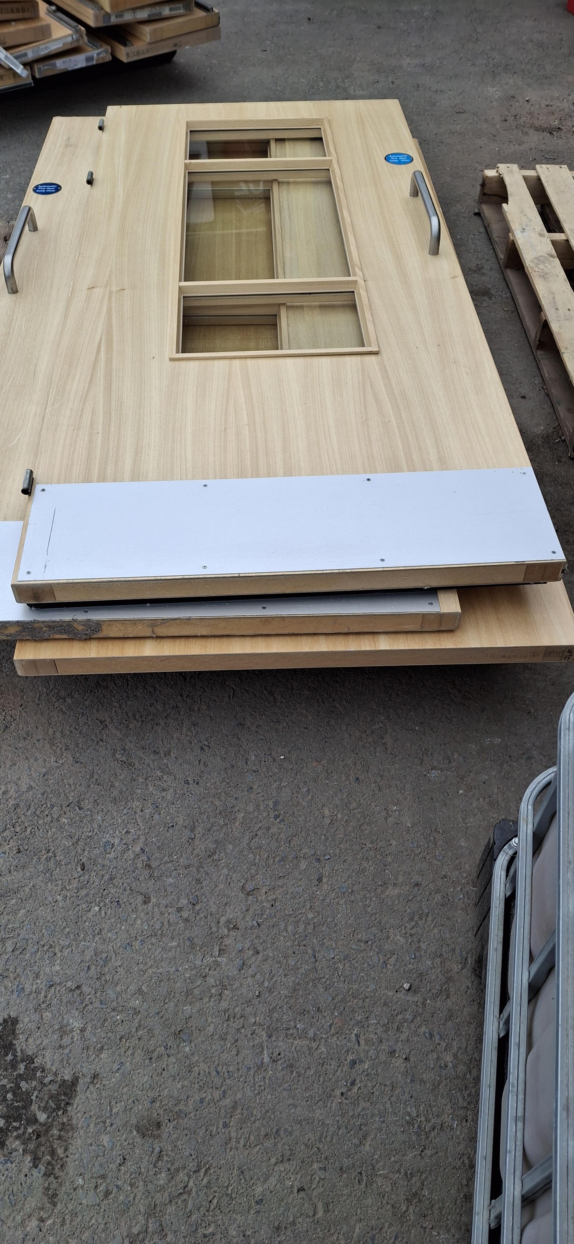 Used Fire Door with Glass Panel