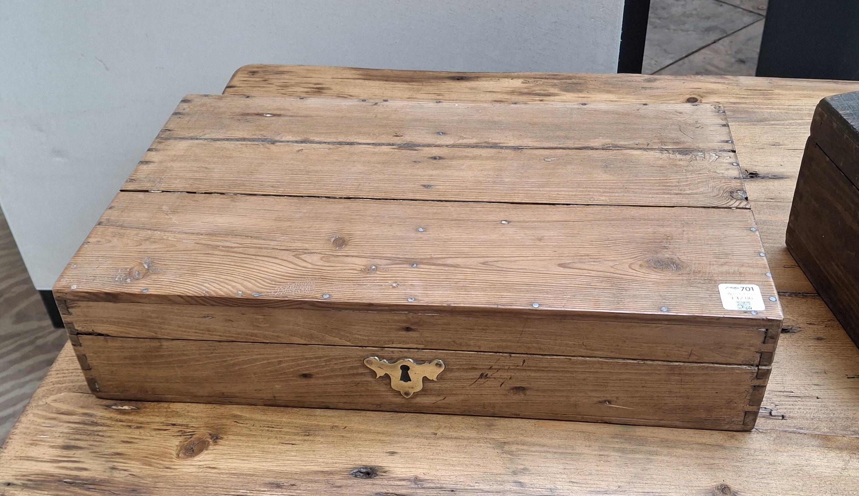 Charming Vintage Pine Box with Compartments