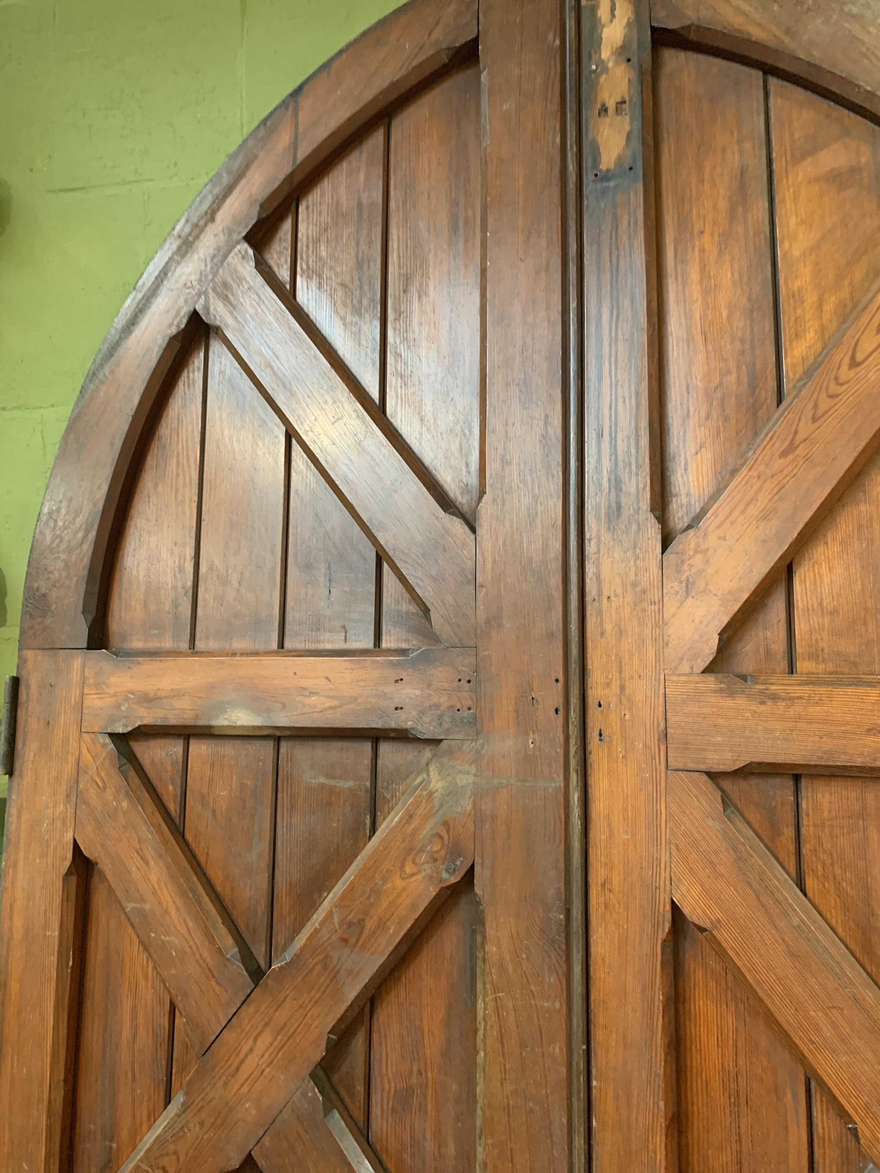 Pair of Reclaimed Brown Chapel Doors