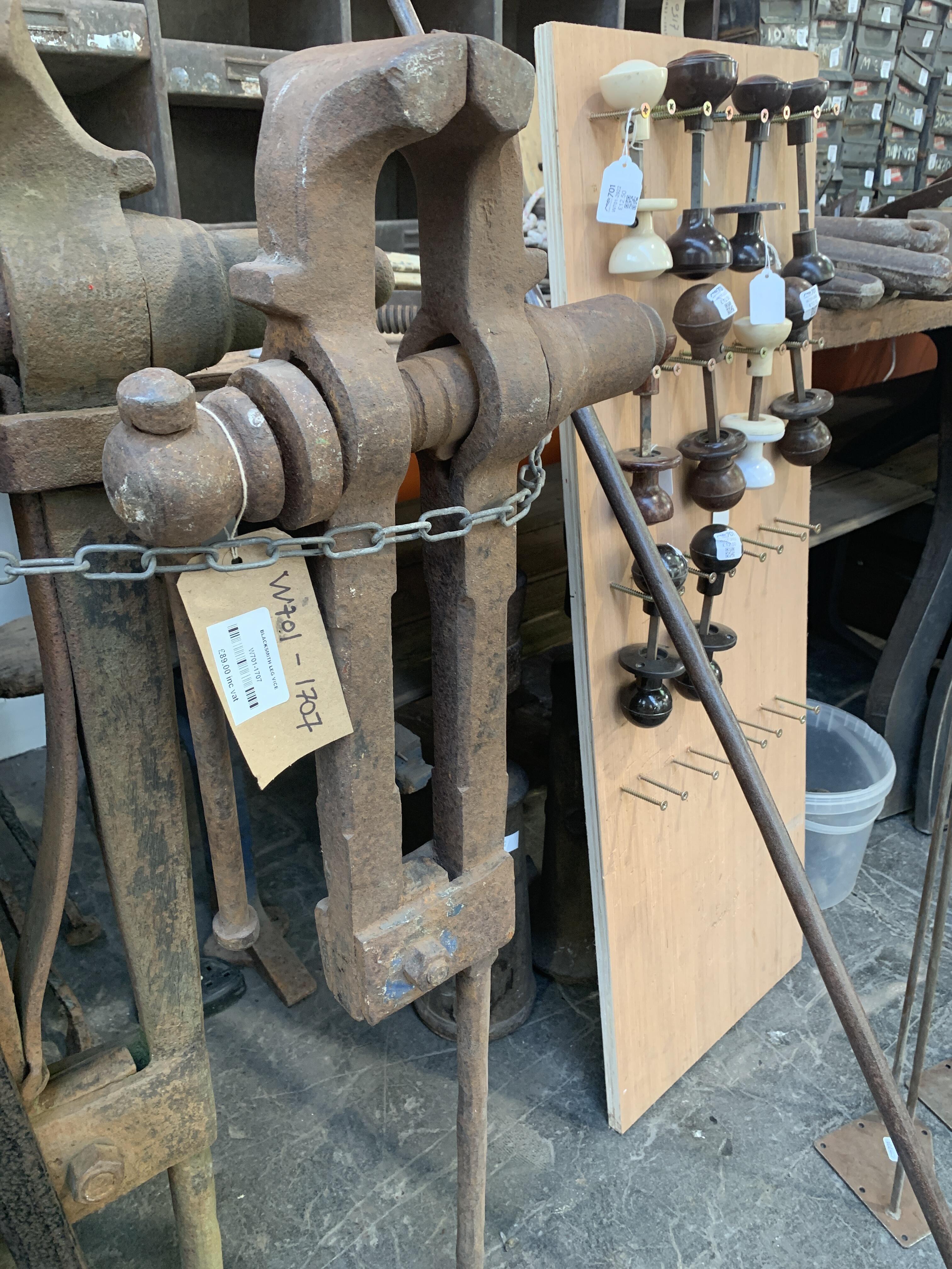 Vintage Blacksmith Leg Vice - Reclaimed