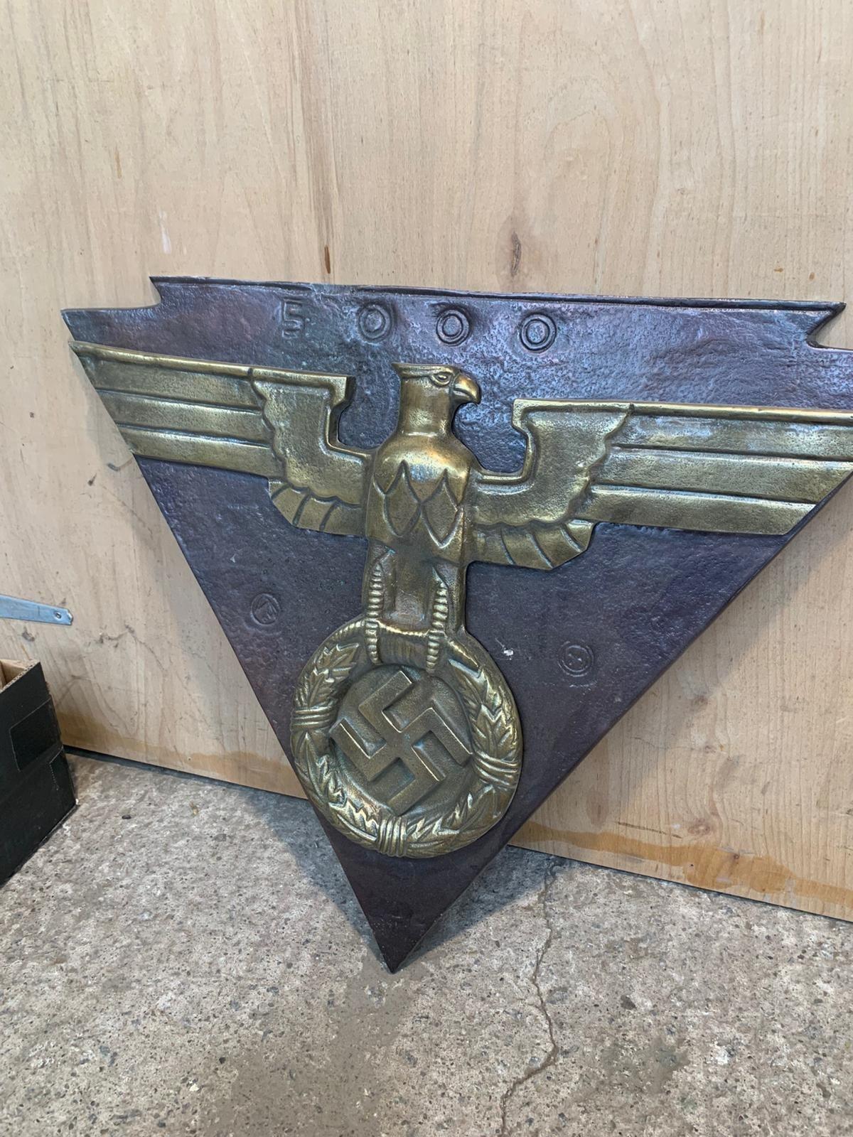 WWII Era German State Railway Locomotive/Machine Plaque
